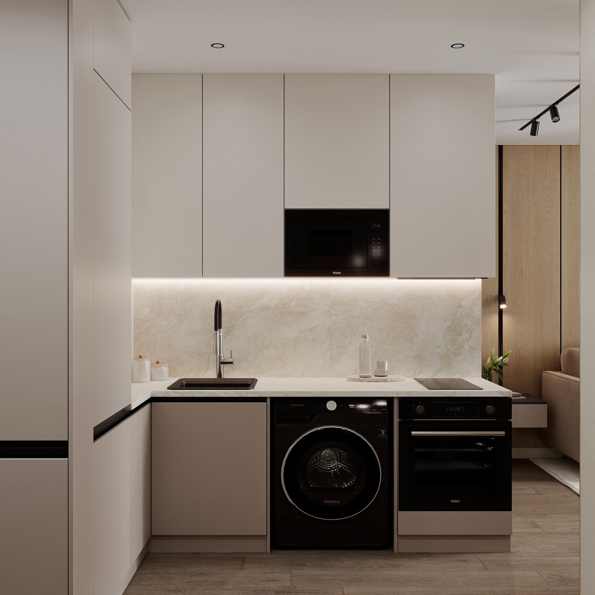 Студия 28 м². Дизайн интерьера