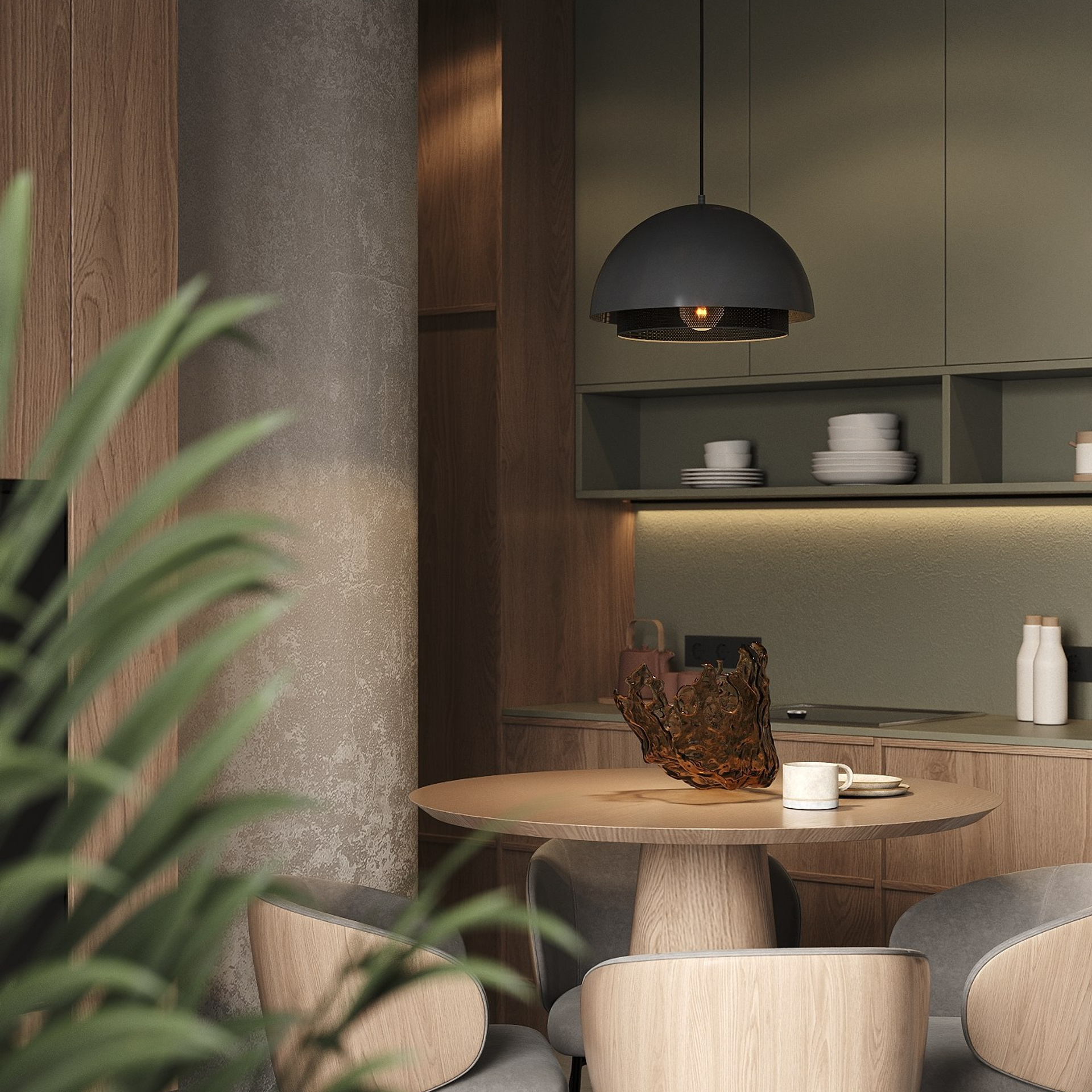 Concrete & Warm Wood Dialogue