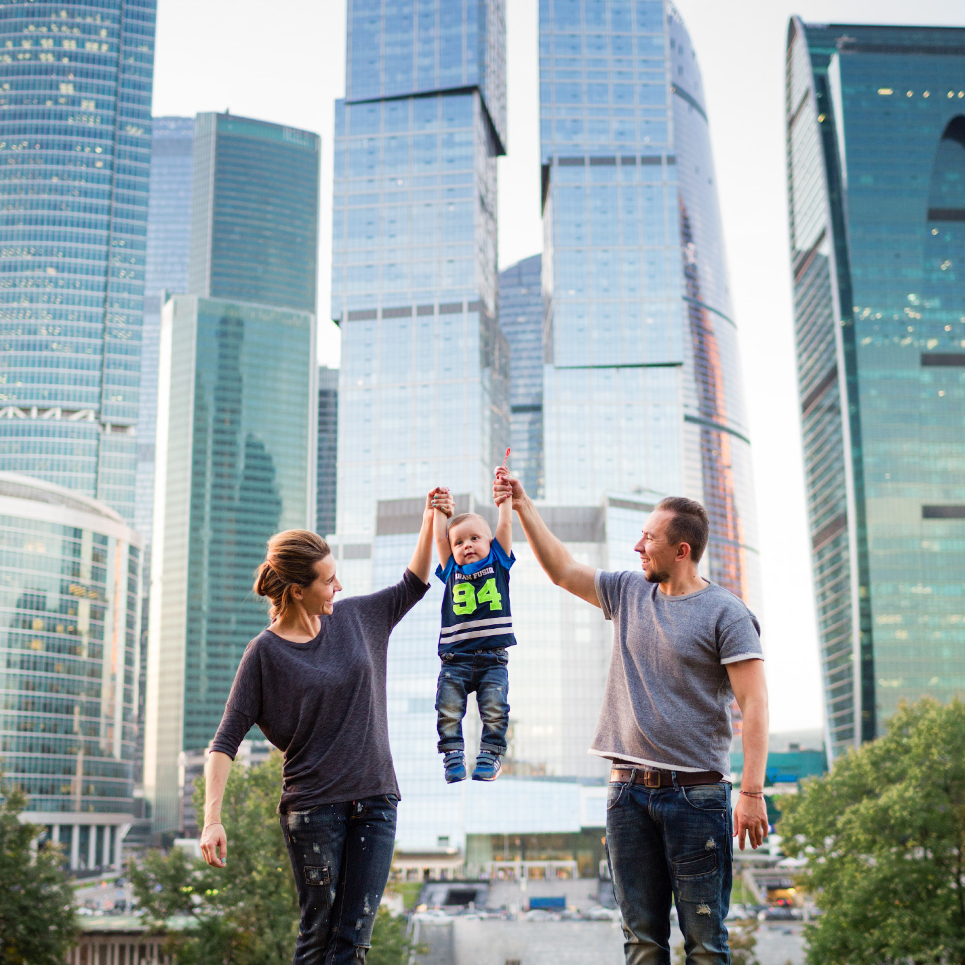 Семейная фотосессия в городе. Фотограф в Москве Татьяна Байкова