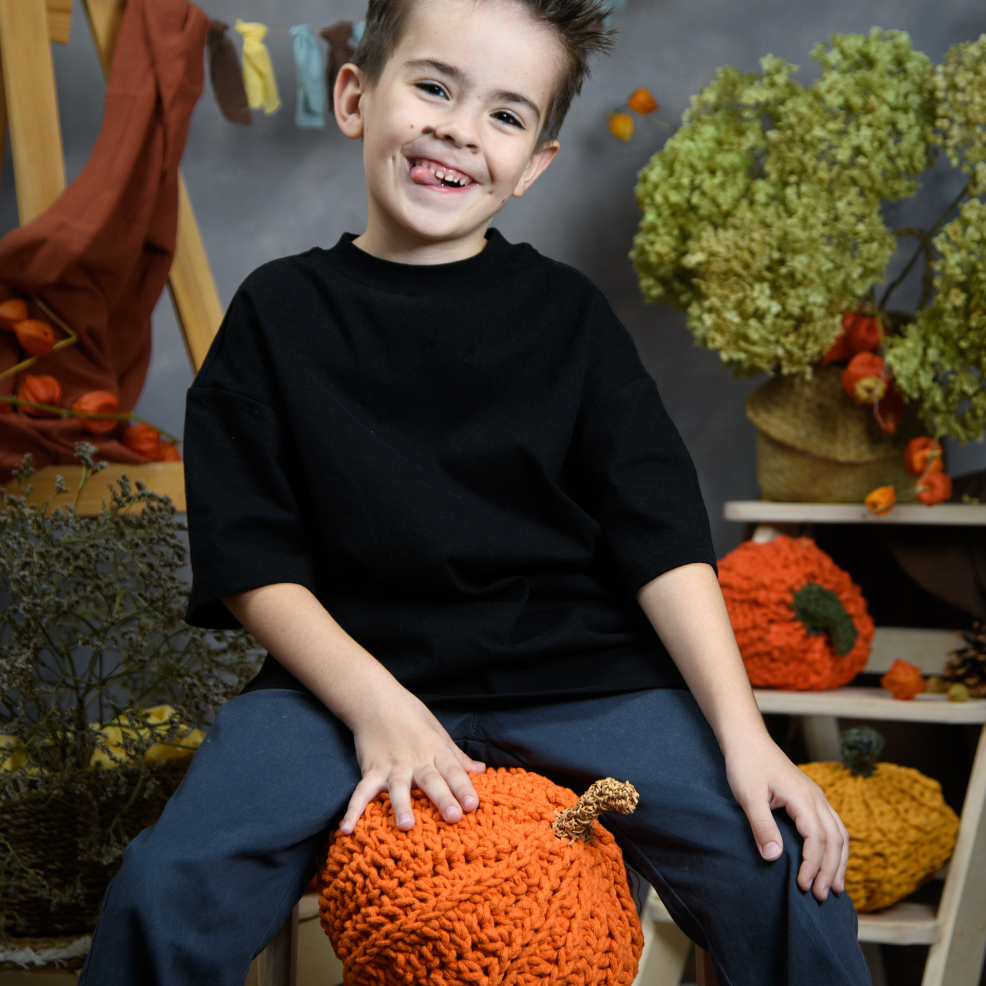 Творческая съемка с тыквами