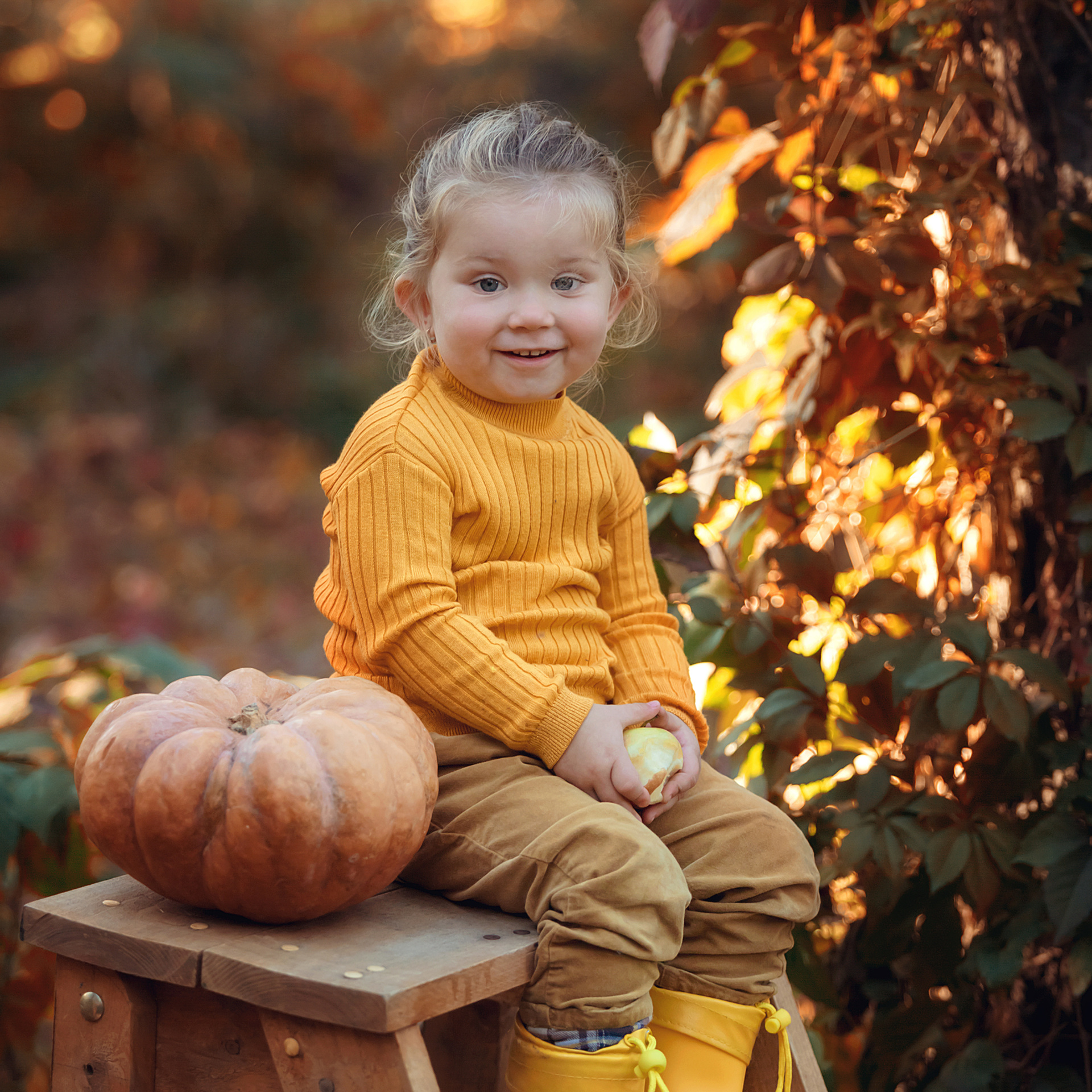 Семейная осенняя прогулка.