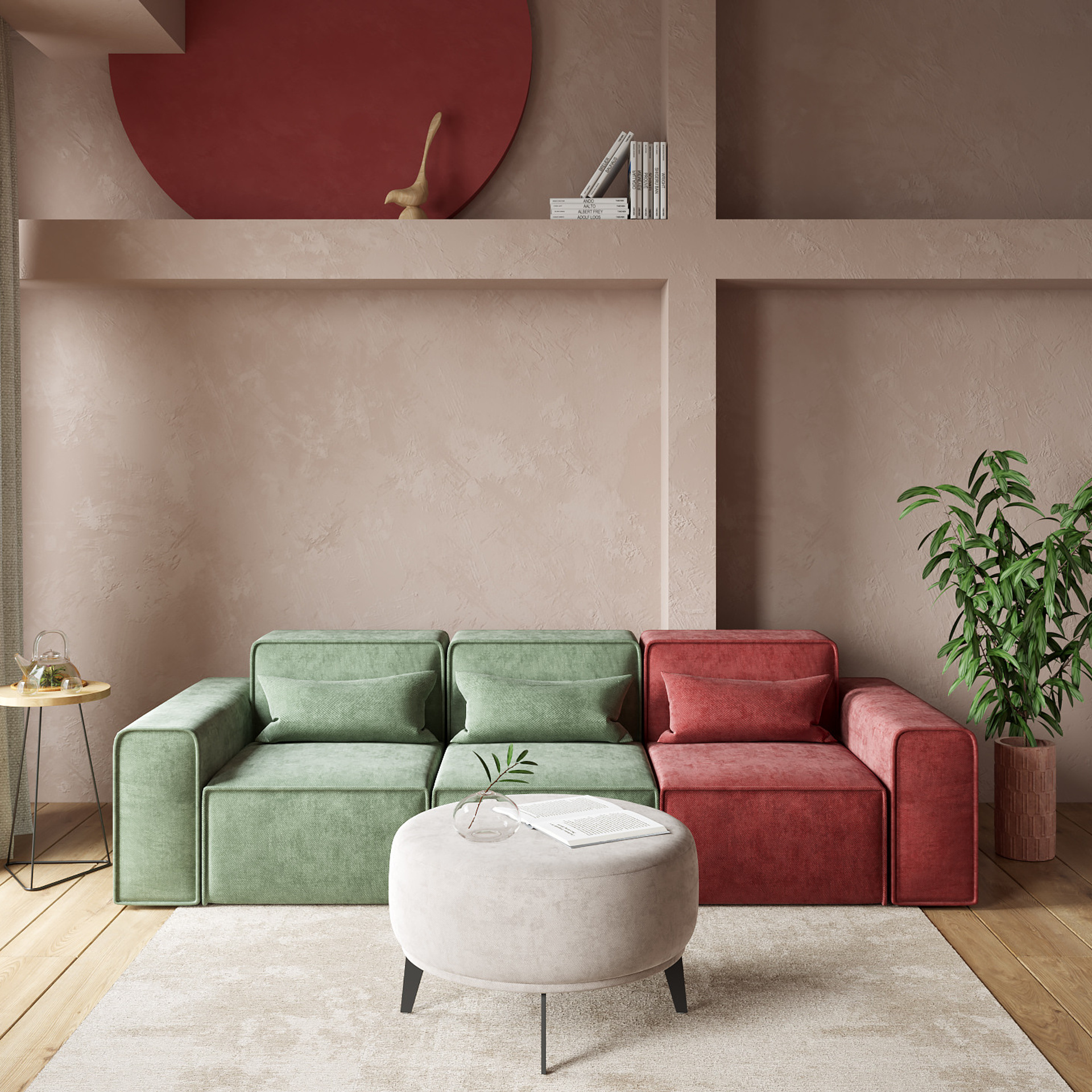 светлая гостиная комната 