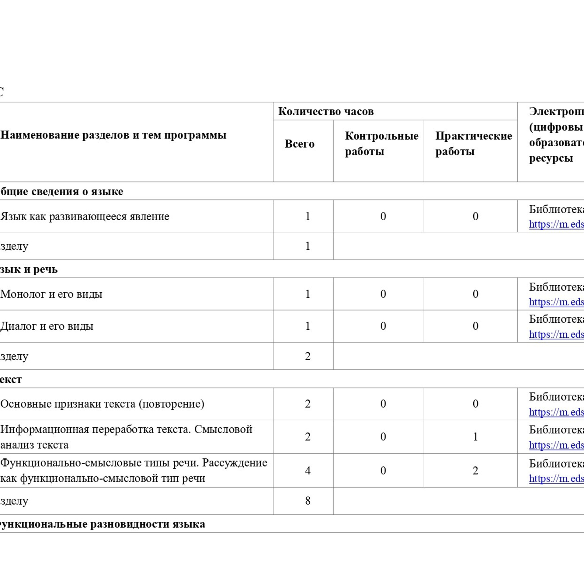 Рабочая программа