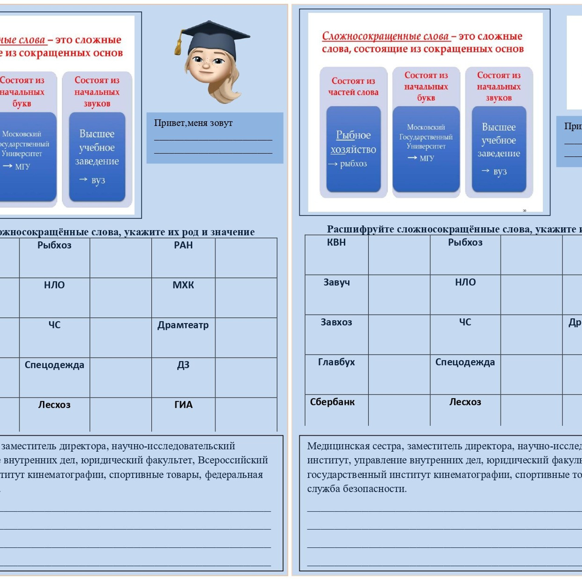 Сложносокращенные слова