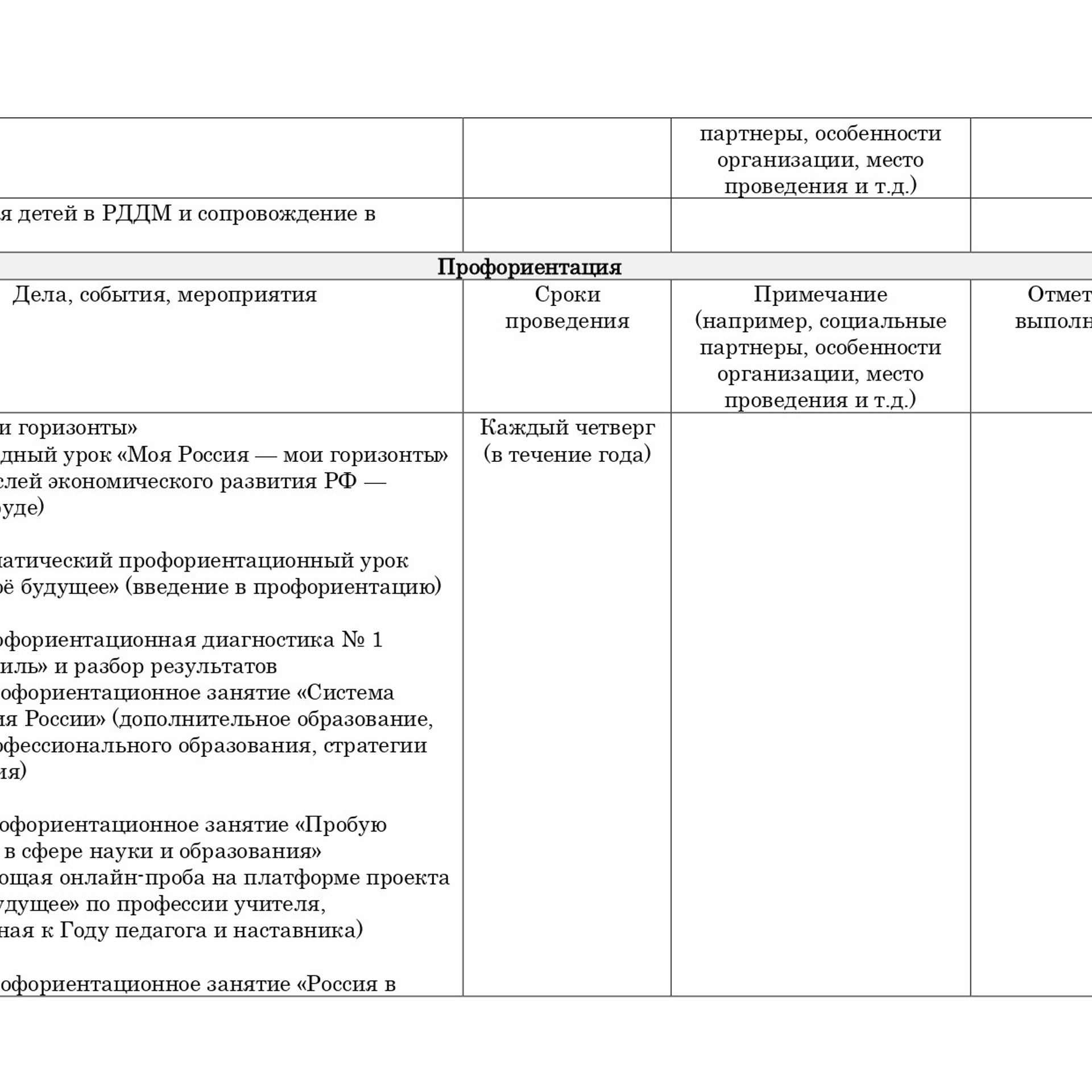 План воспитательной работы 2023-2024