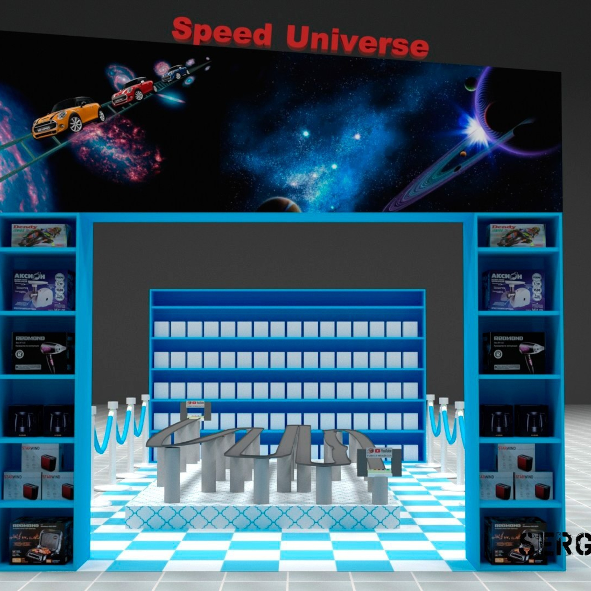 3D визуализация торговой точки, магазина, островка в Нижнем Новгороде — заказать услугу