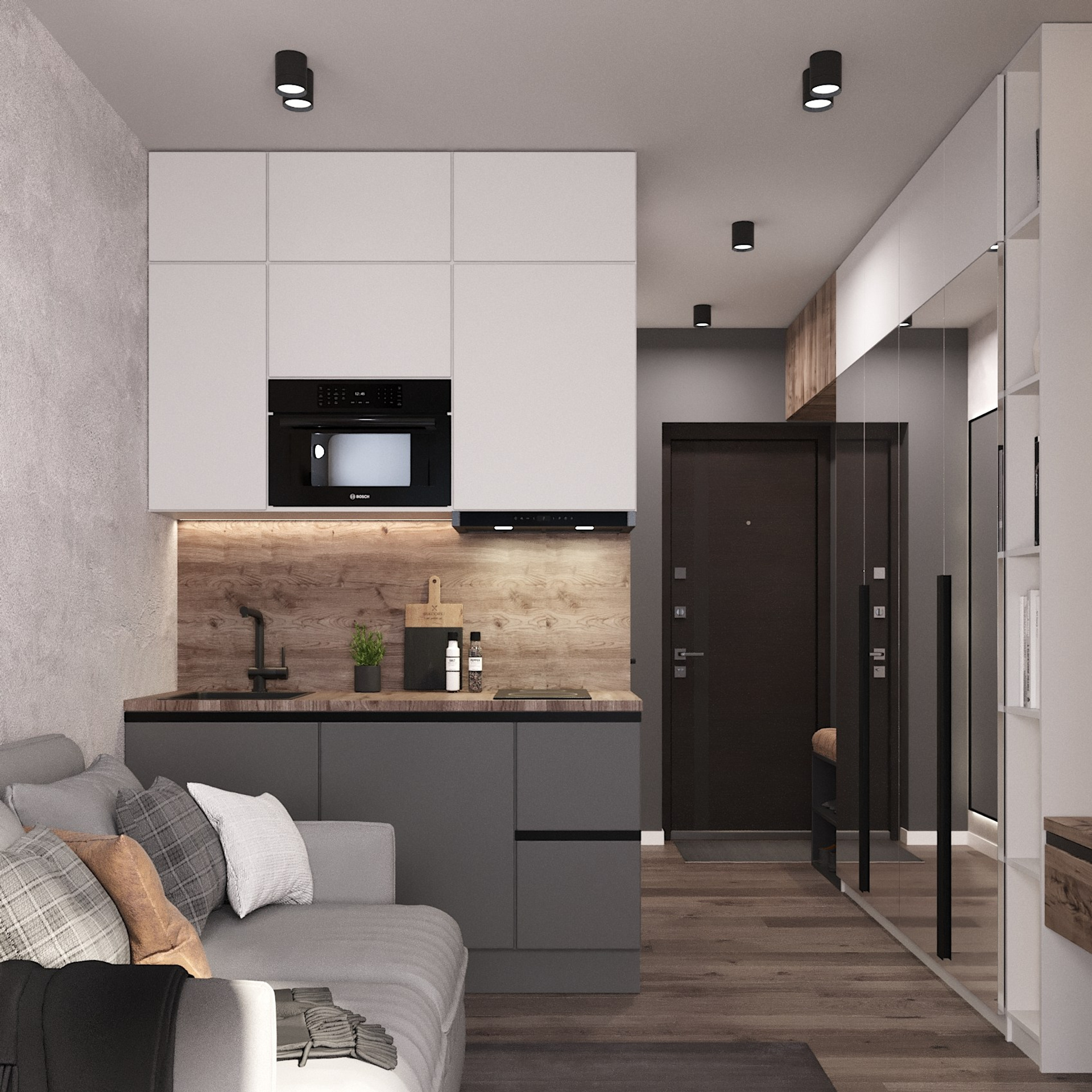 Интерьер студии 18 м². Дизайн Интерьера | Санкт-Петербург | Ростов-на-Дону | MARINA MART