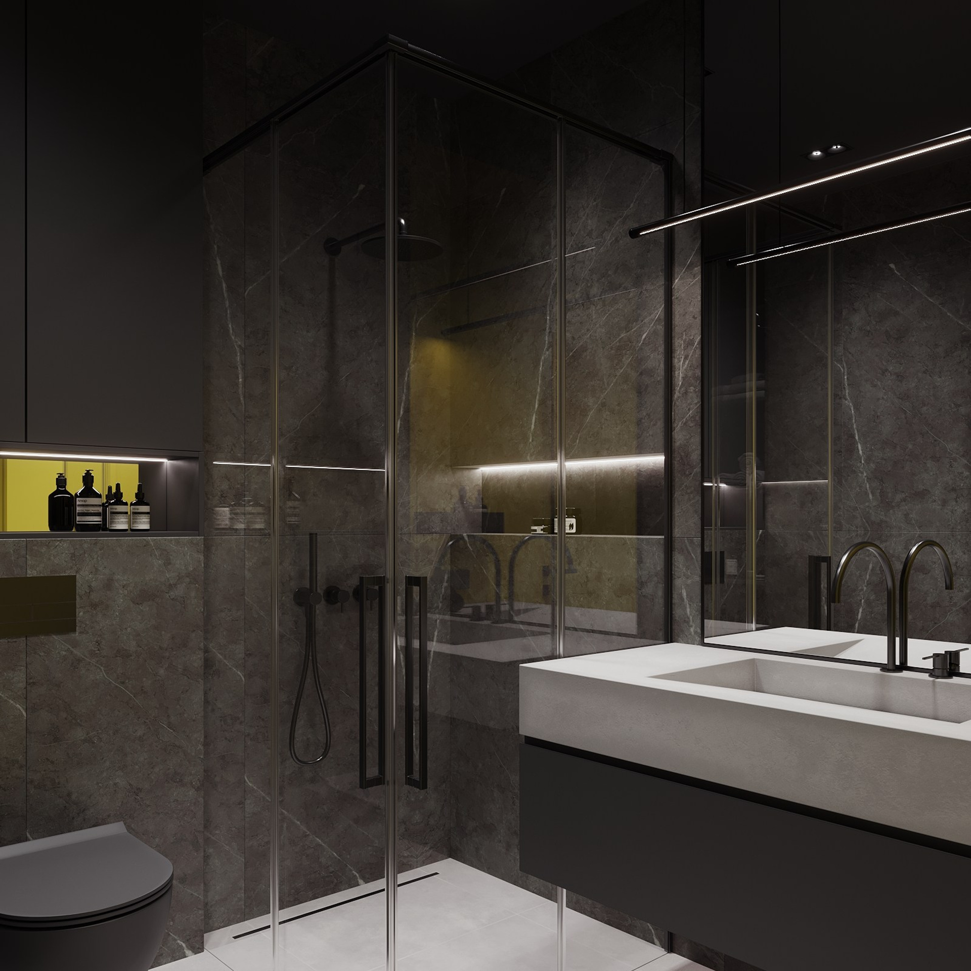 Home city. Black. Ans.render. Студия архитектурной визуализации