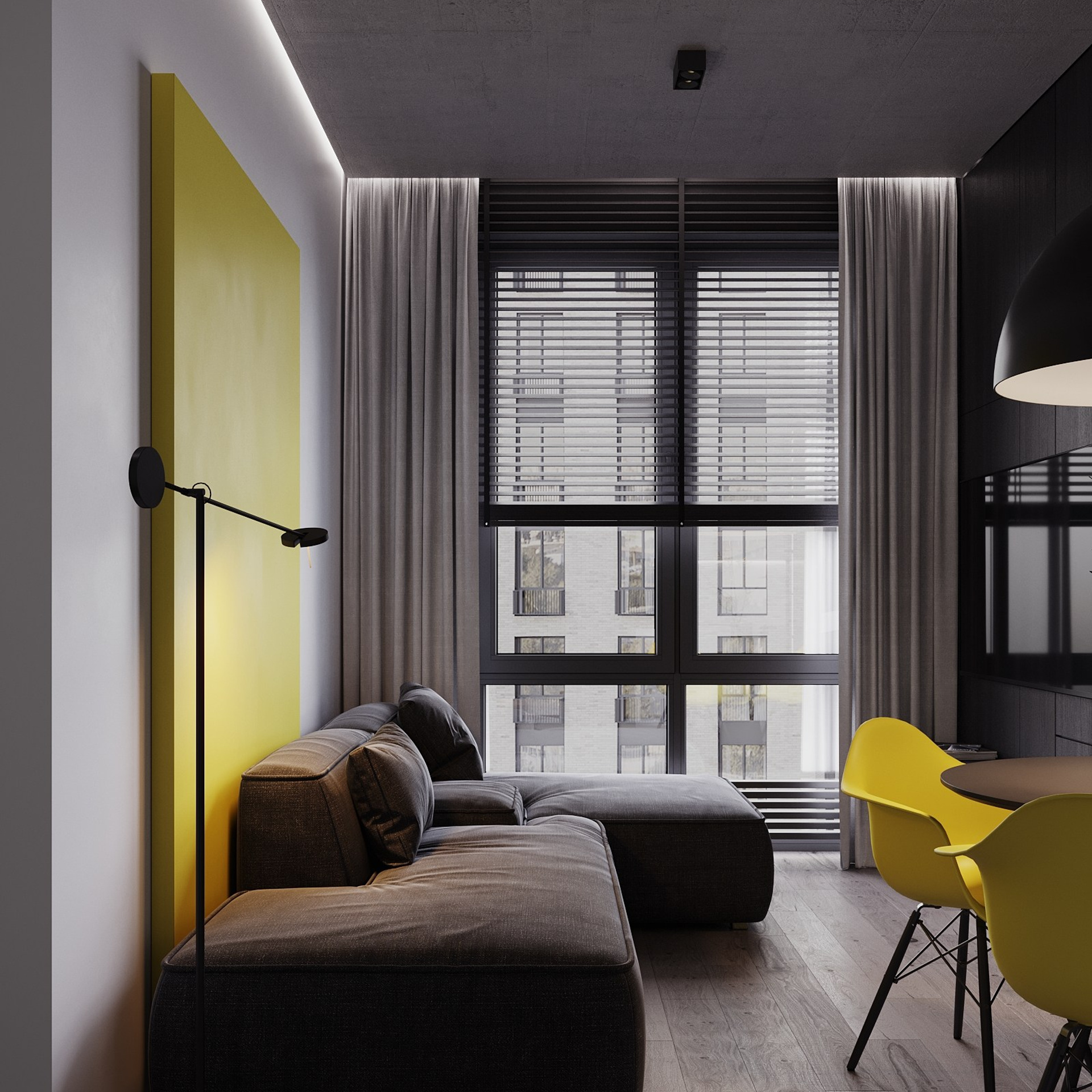 Home city. Black. Ans.render. Студия архитектурной визуализации