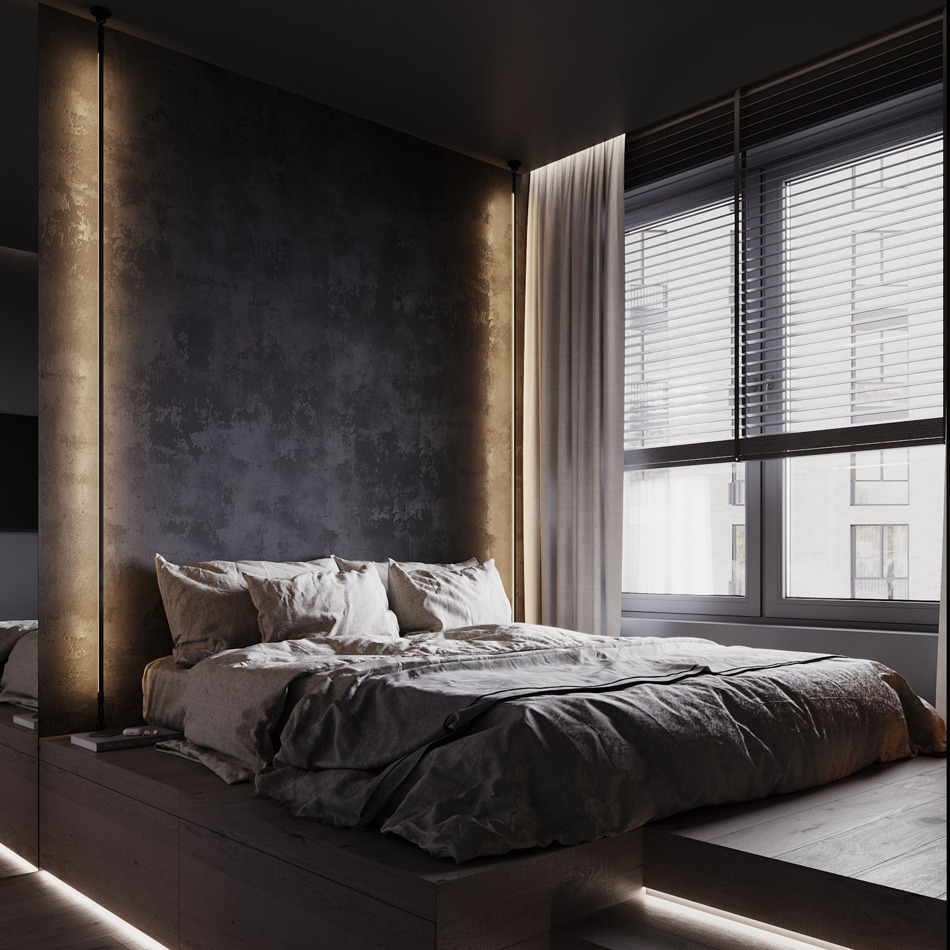 Home city. Black. Ans.render. Студия архитектурной визуализации