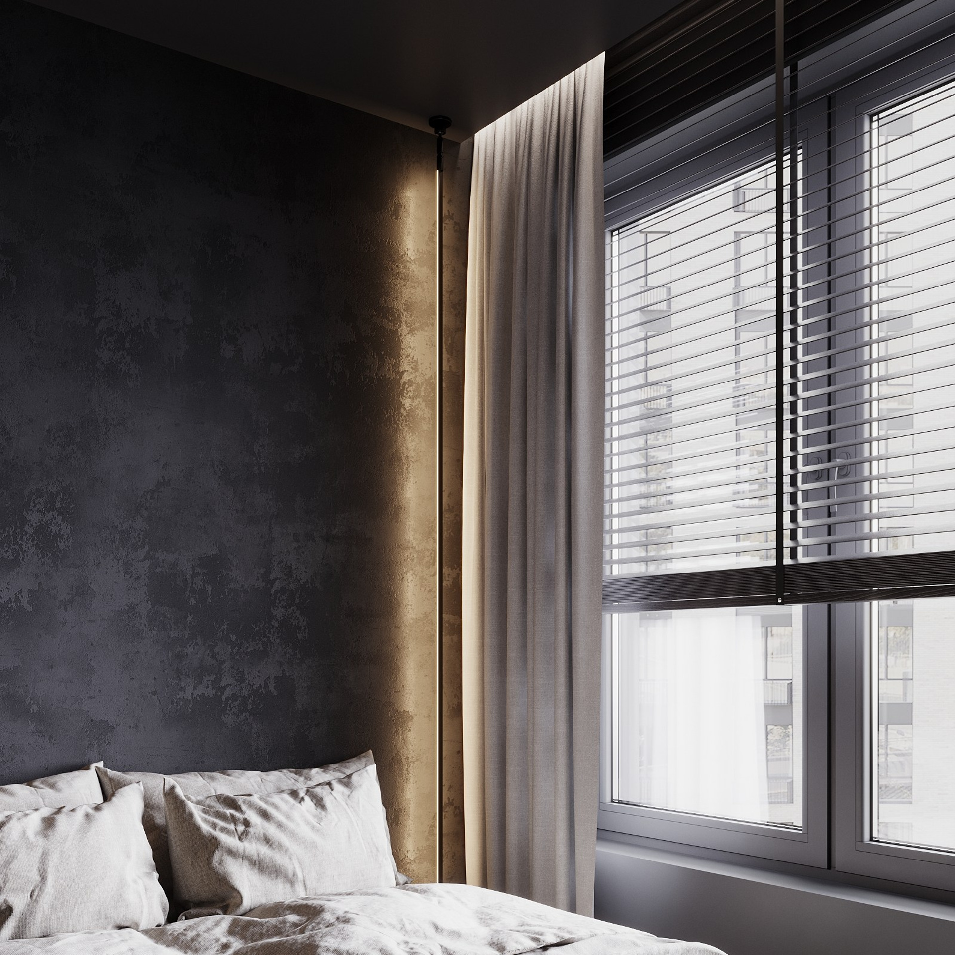 Home city. Black. Ans.render. Студия архитектурной визуализации