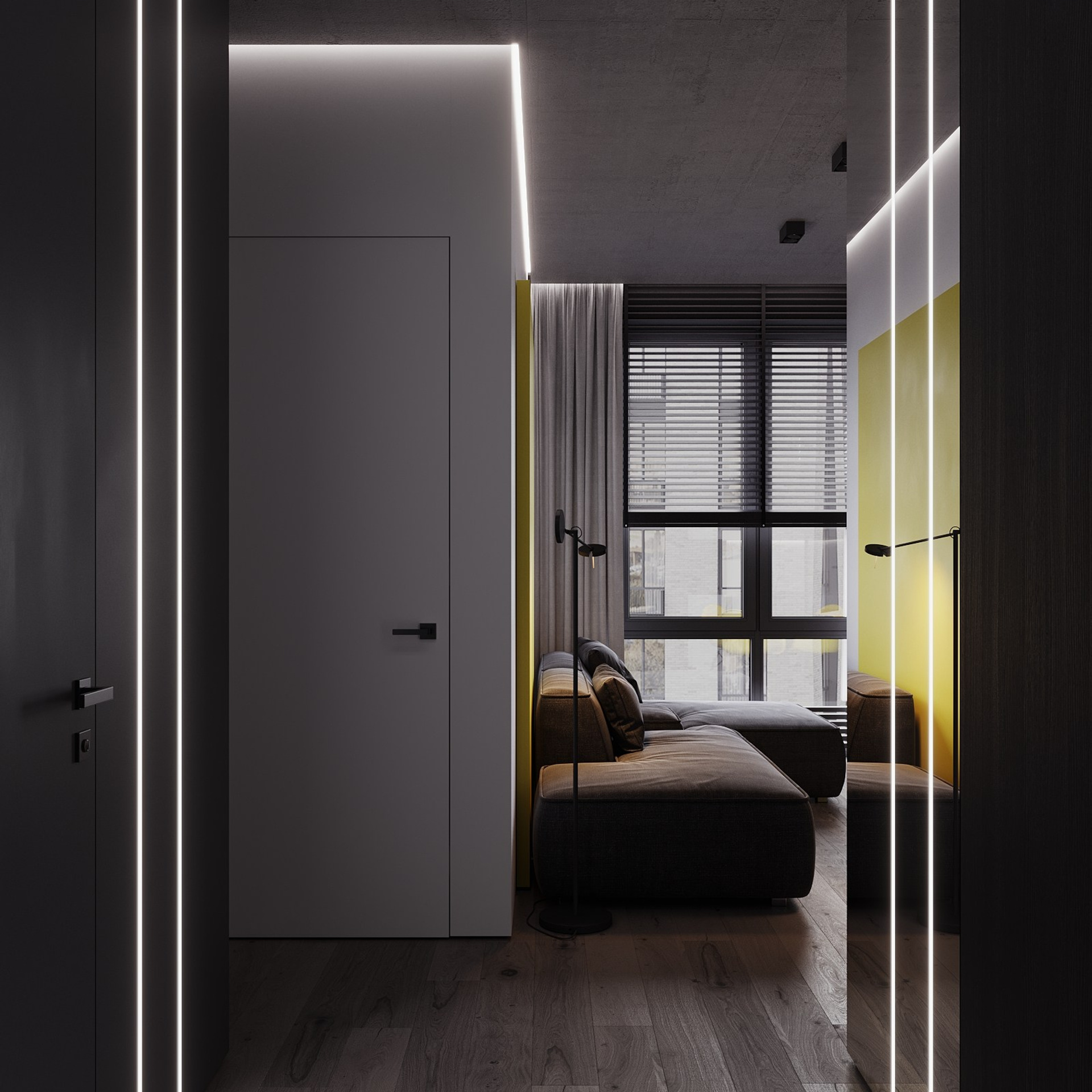 Home city. Black. Ans.render. Студия архитектурной визуализации