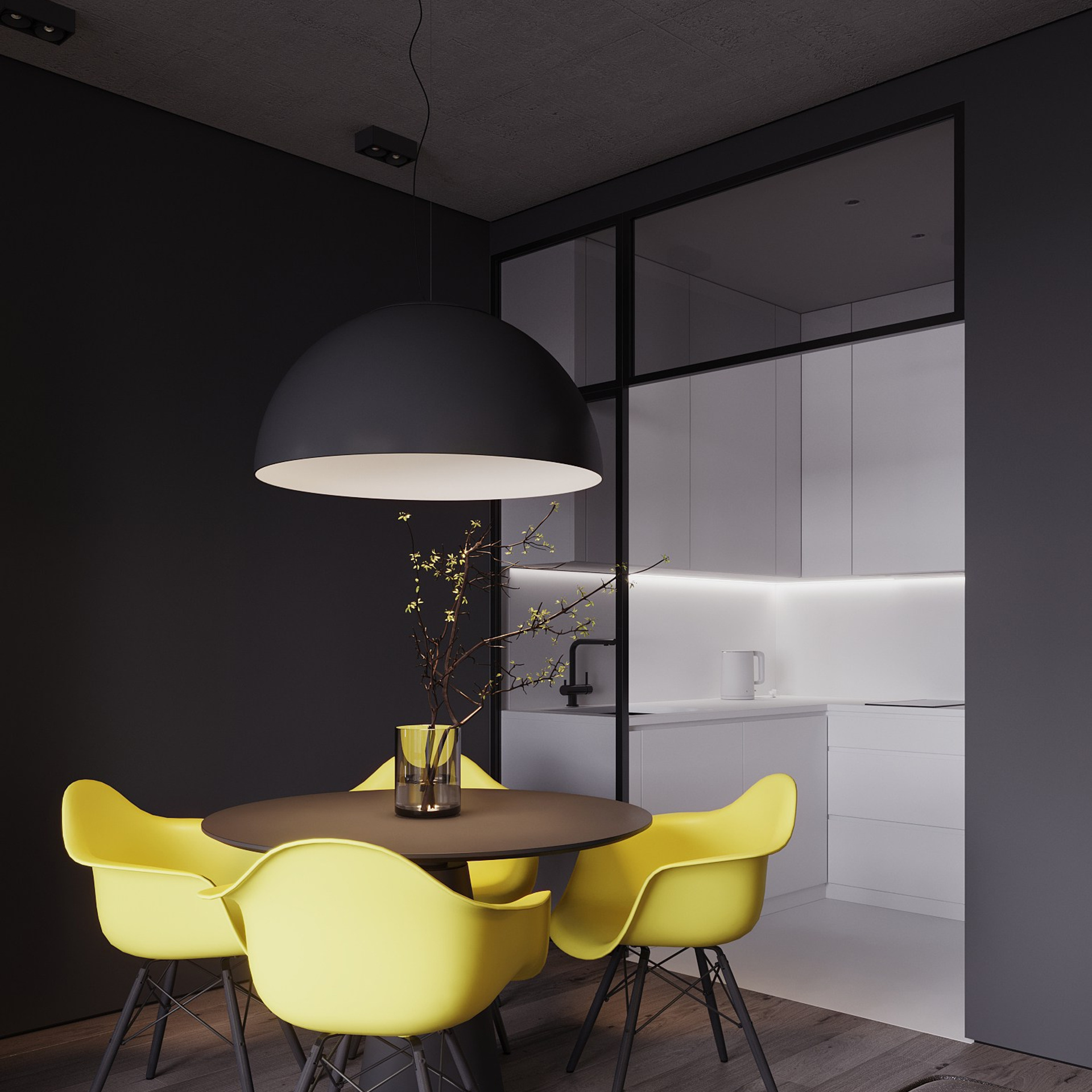 Home city. Black. Ans.render. Студия архитектурной визуализации