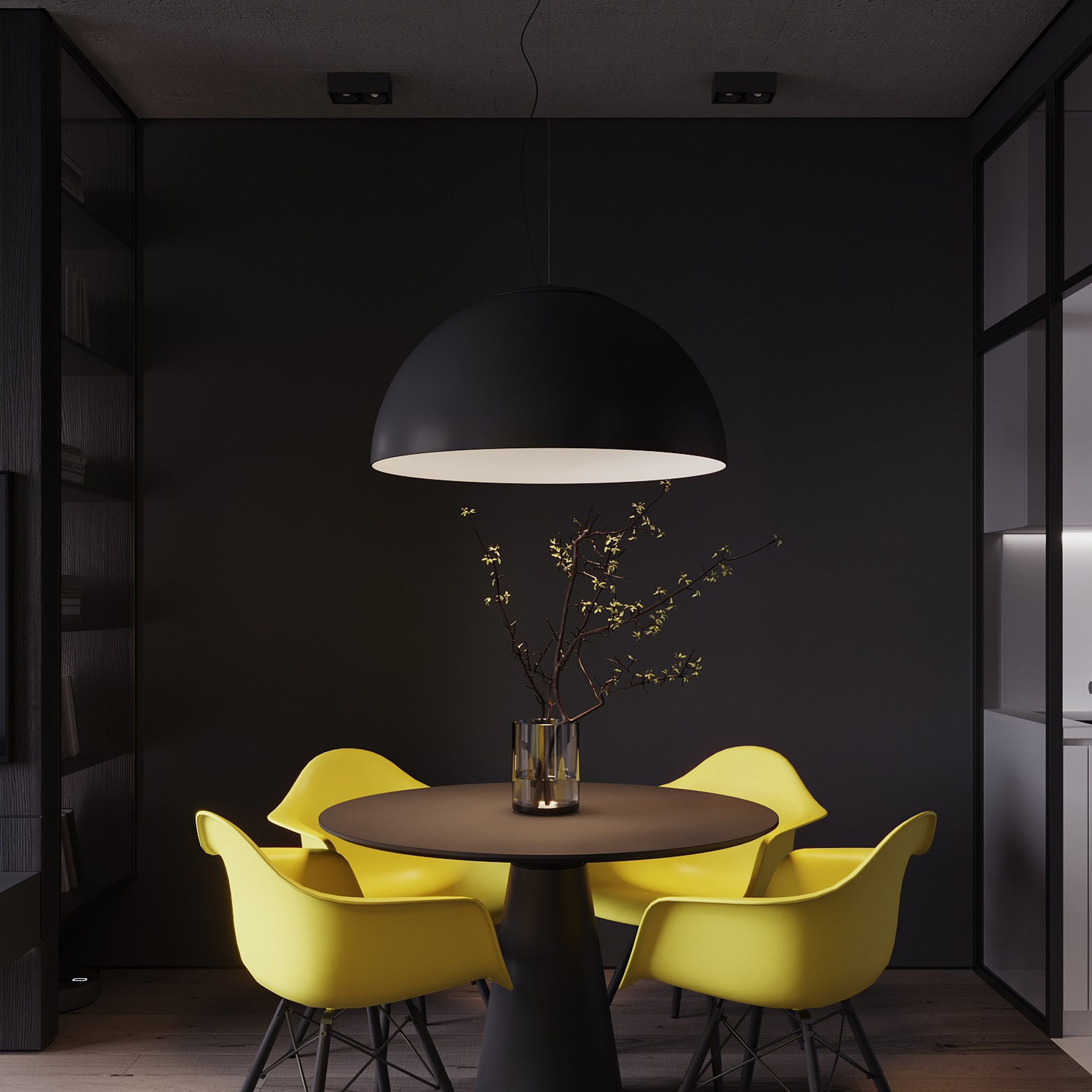 Home city. Black. Ans.render. Студия архитектурной визуализации