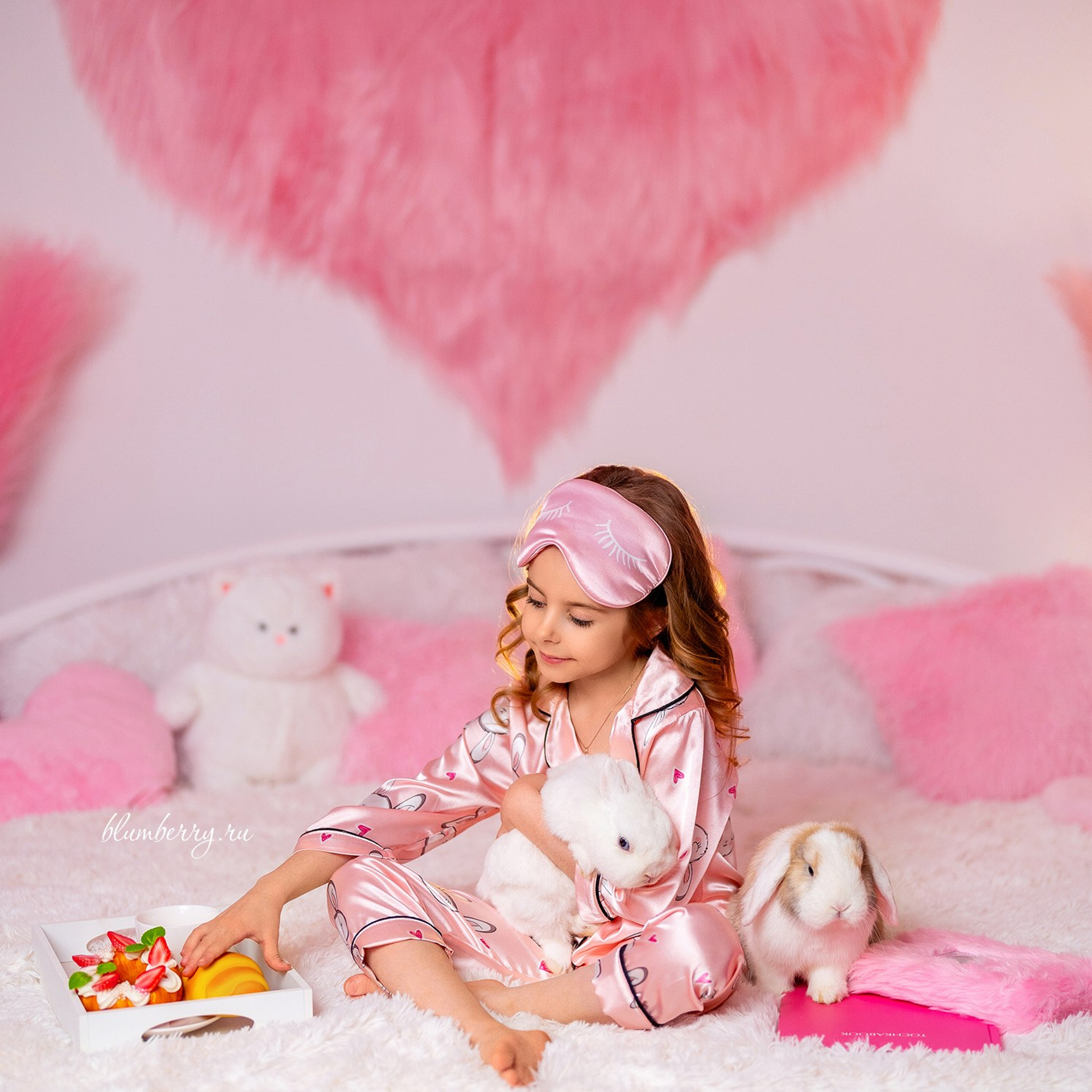 Пижамная вечеринка с кроликами. Детский и семейный фотограф в Краснодаре Анастасия Blumberry