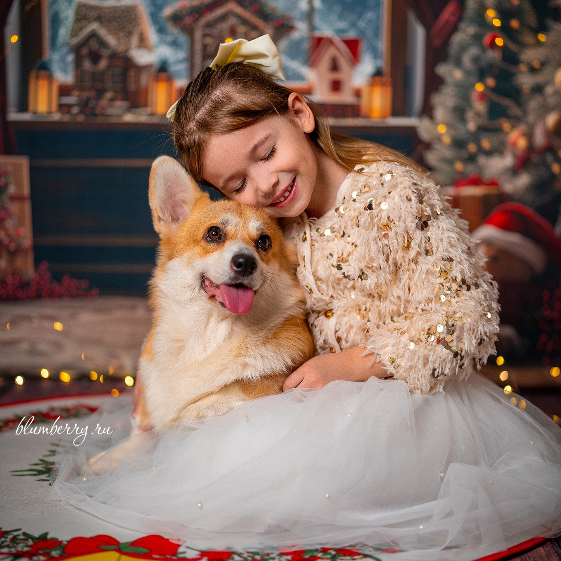 Новогодняя комната с корги. Детский и семейный фотограф в Краснодаре Анастасия Blumberry