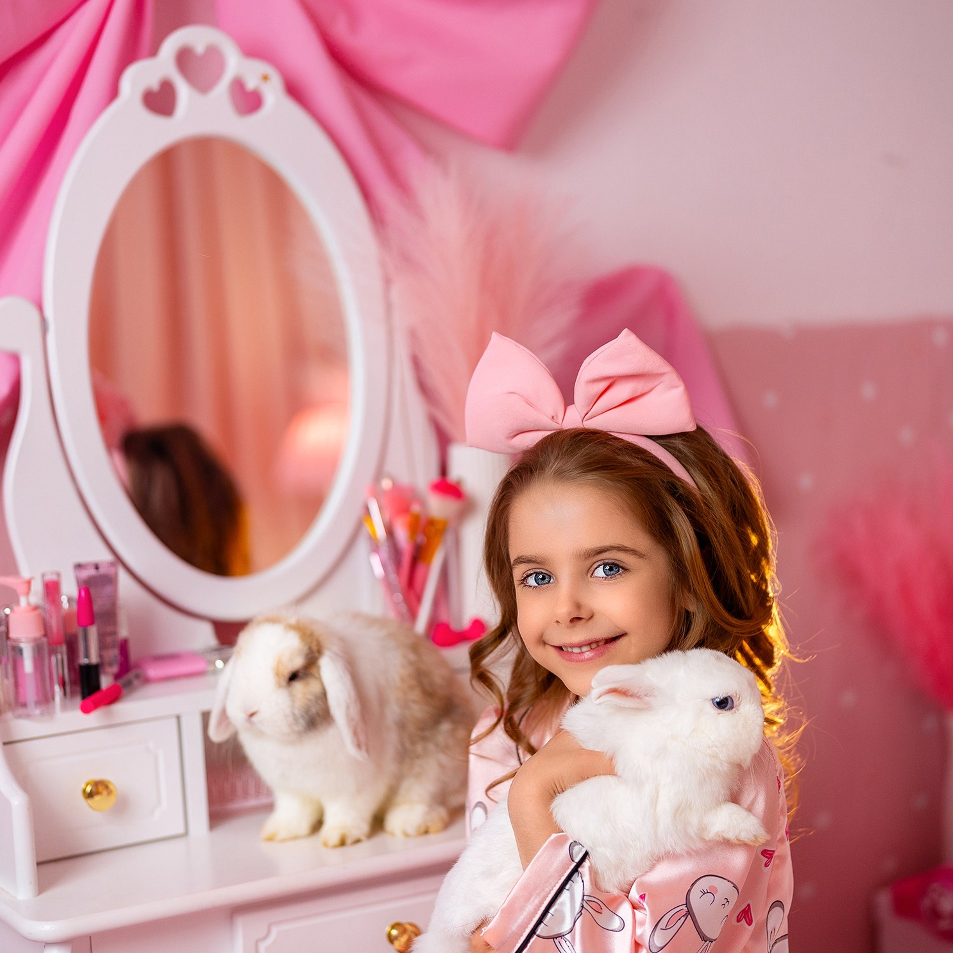 Пижамная вечеринка с кроликами. Детский и семейный фотограф в Краснодаре Анастасия Blumberry