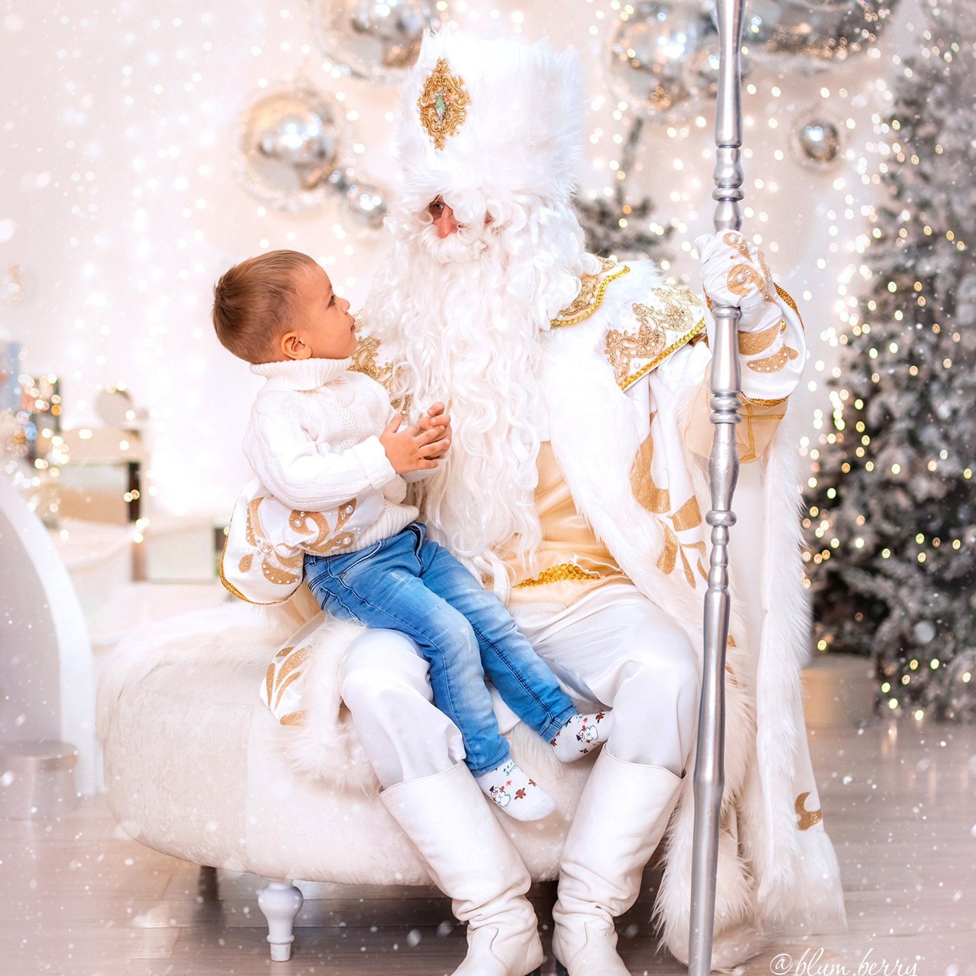 Дед Мороз и Снегурочка. Детский и семейный фотограф в Краснодаре Анастасия Blumberry