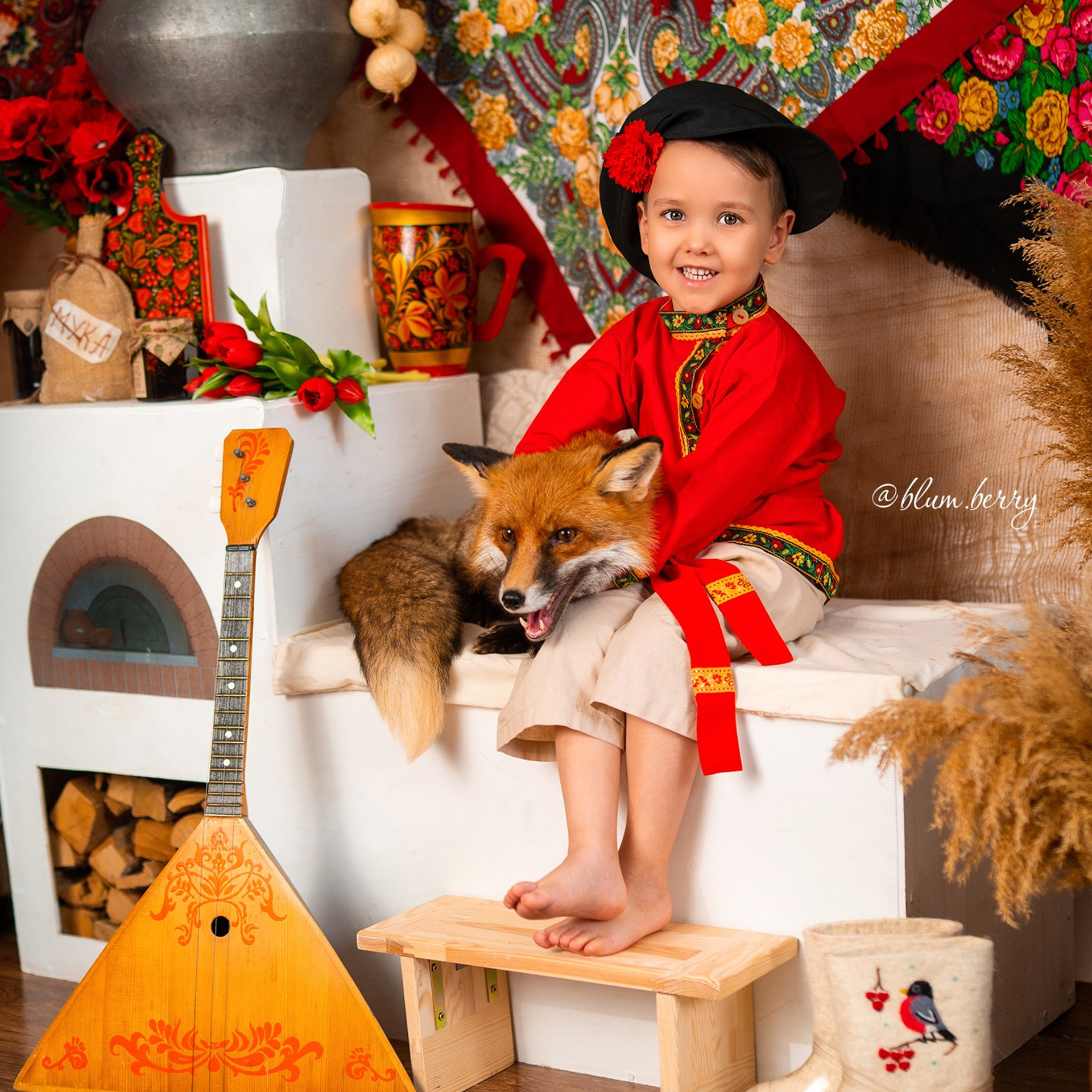 Масленица с лисой. Детский и семейный фотограф в Краснодаре Анастасия Blumberry