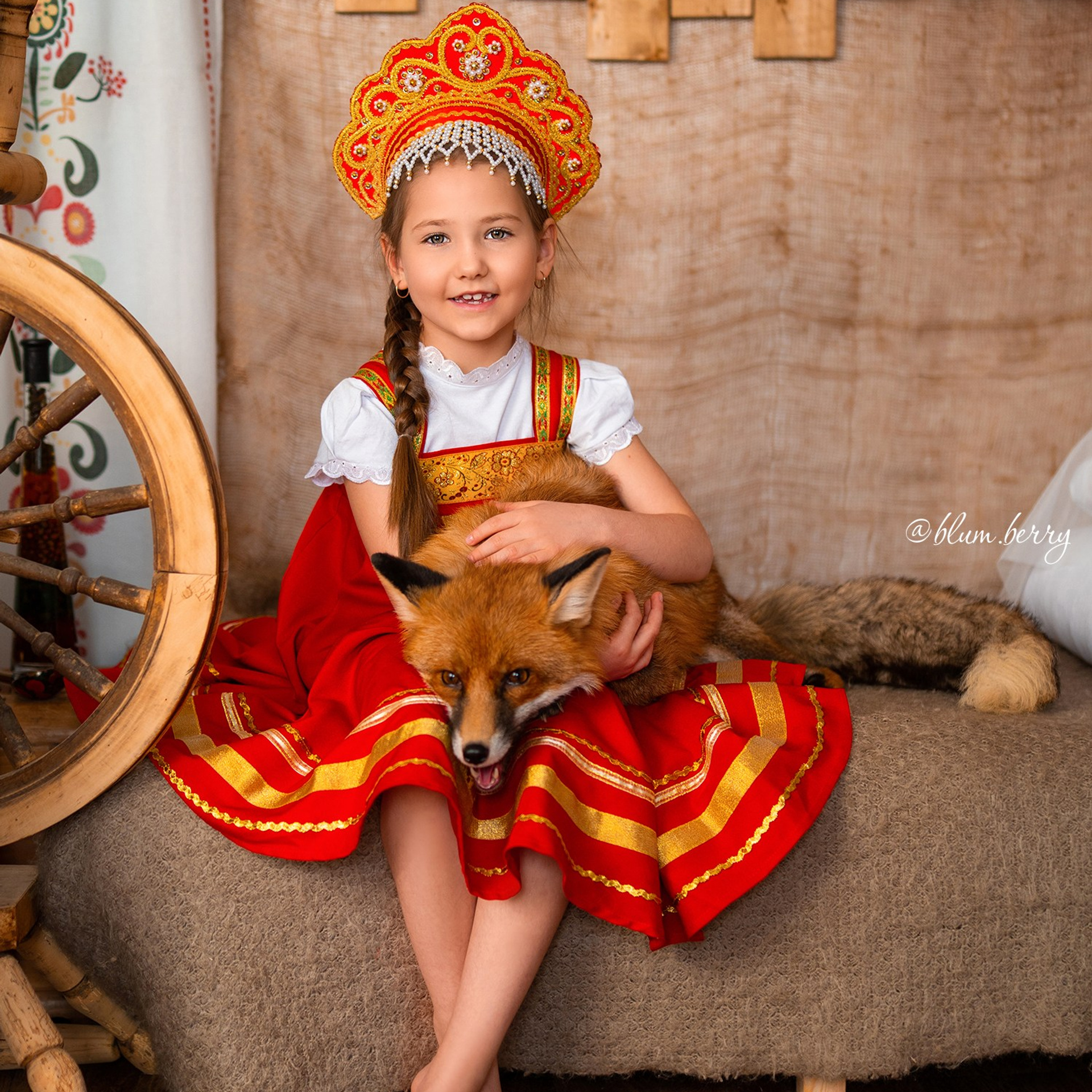 Масленица с лисой. Детский и семейный фотограф в Краснодаре Анастасия Blumberry