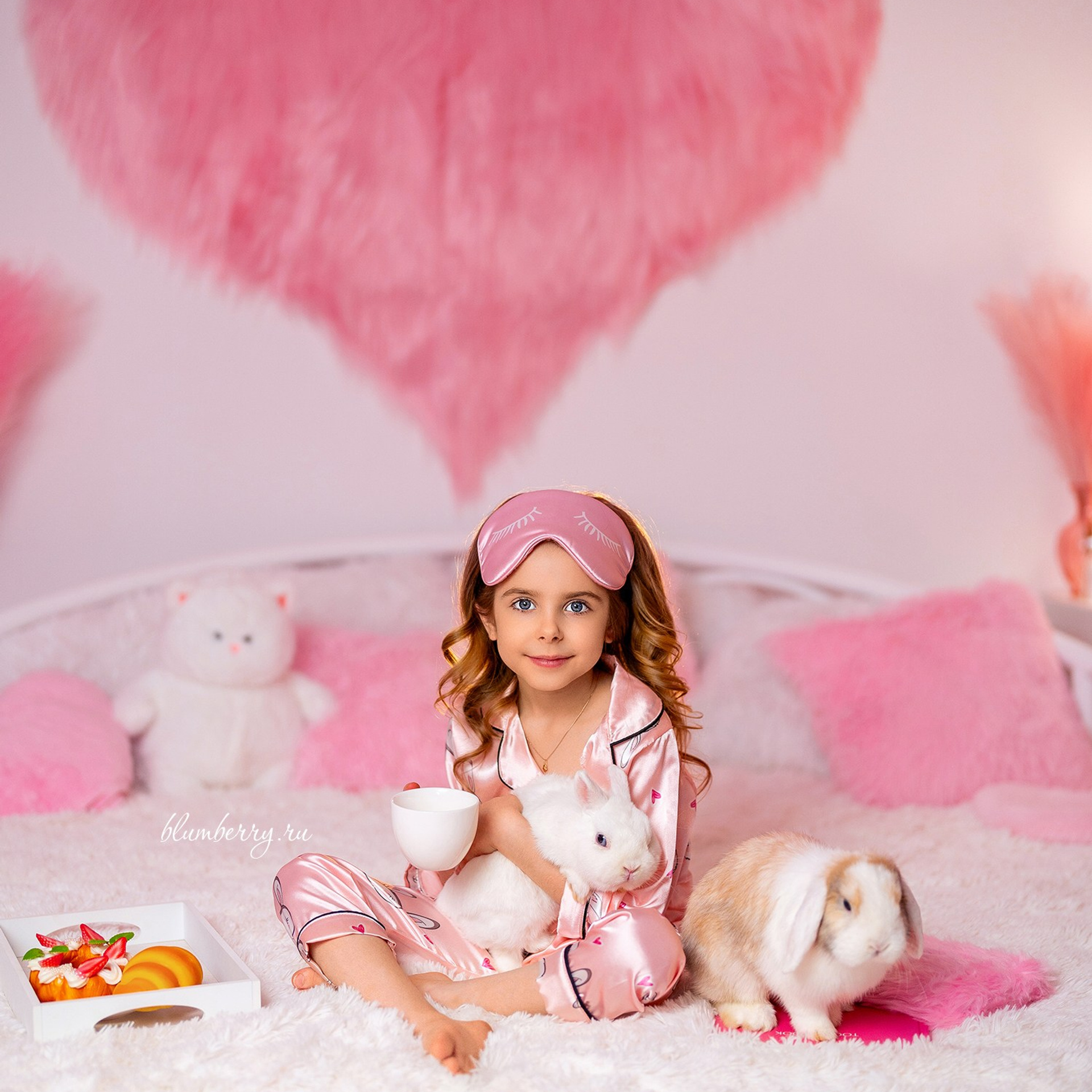 Пижамная вечеринка с кроликами. Детский и семейный фотограф в Краснодаре Анастасия Blumberry