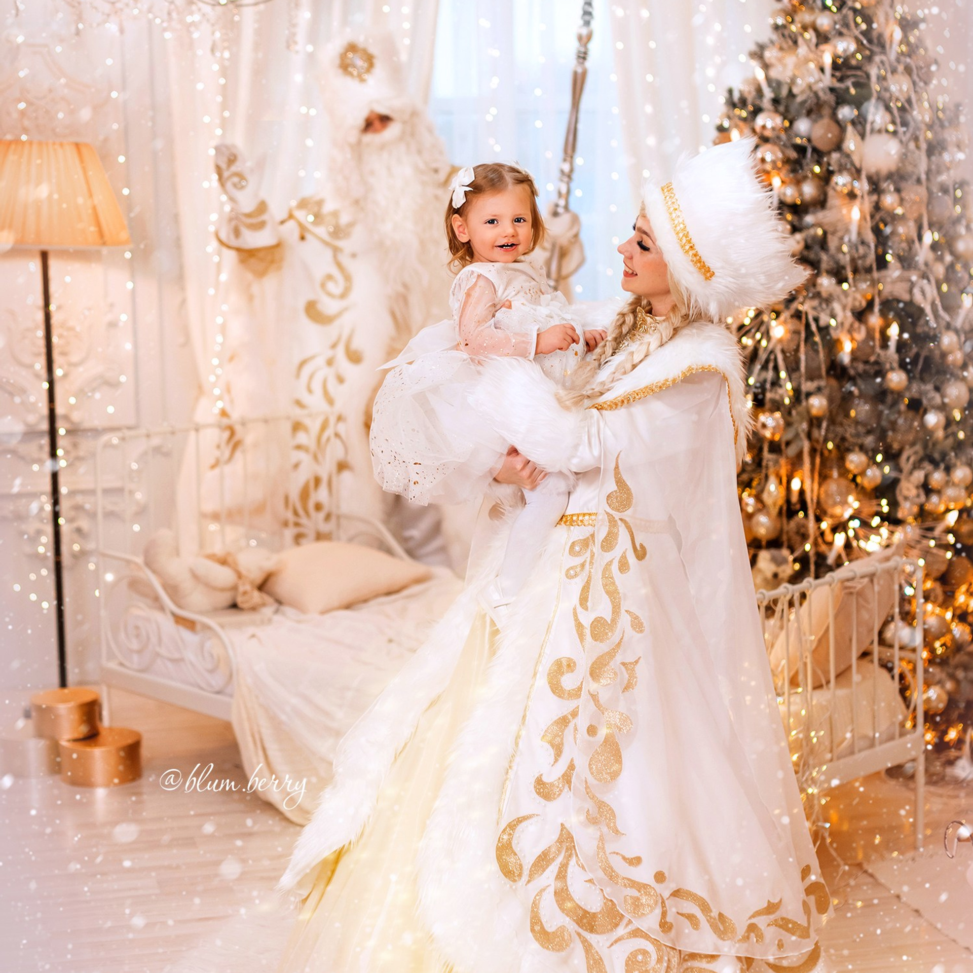 Дед Мороз и Снегурочка. Детский и семейный фотограф в Краснодаре Анастасия Blumberry