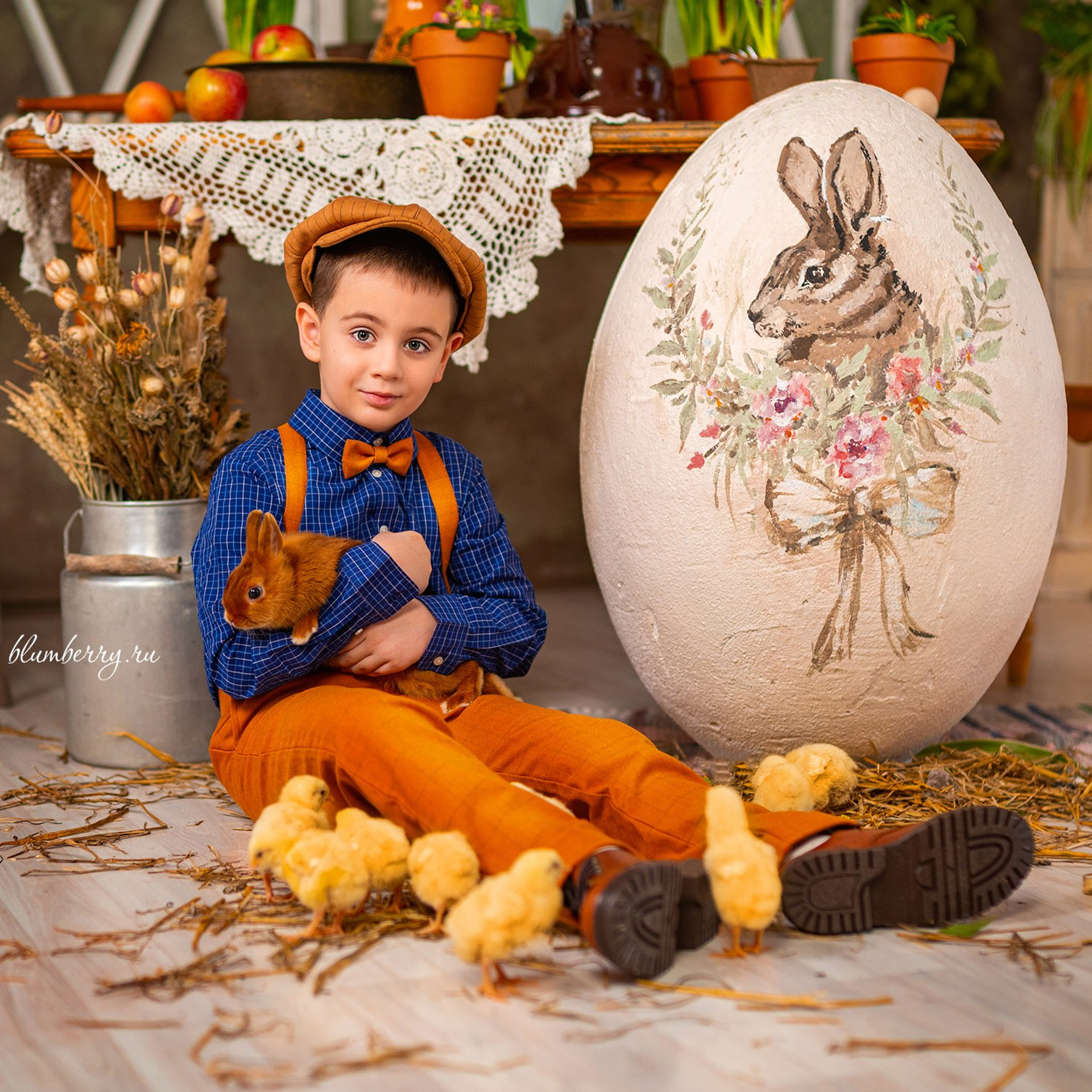 Пасха с цыплятами и кроликами. Детский и семейный фотограф в Краснодаре Анастасия Blumberry