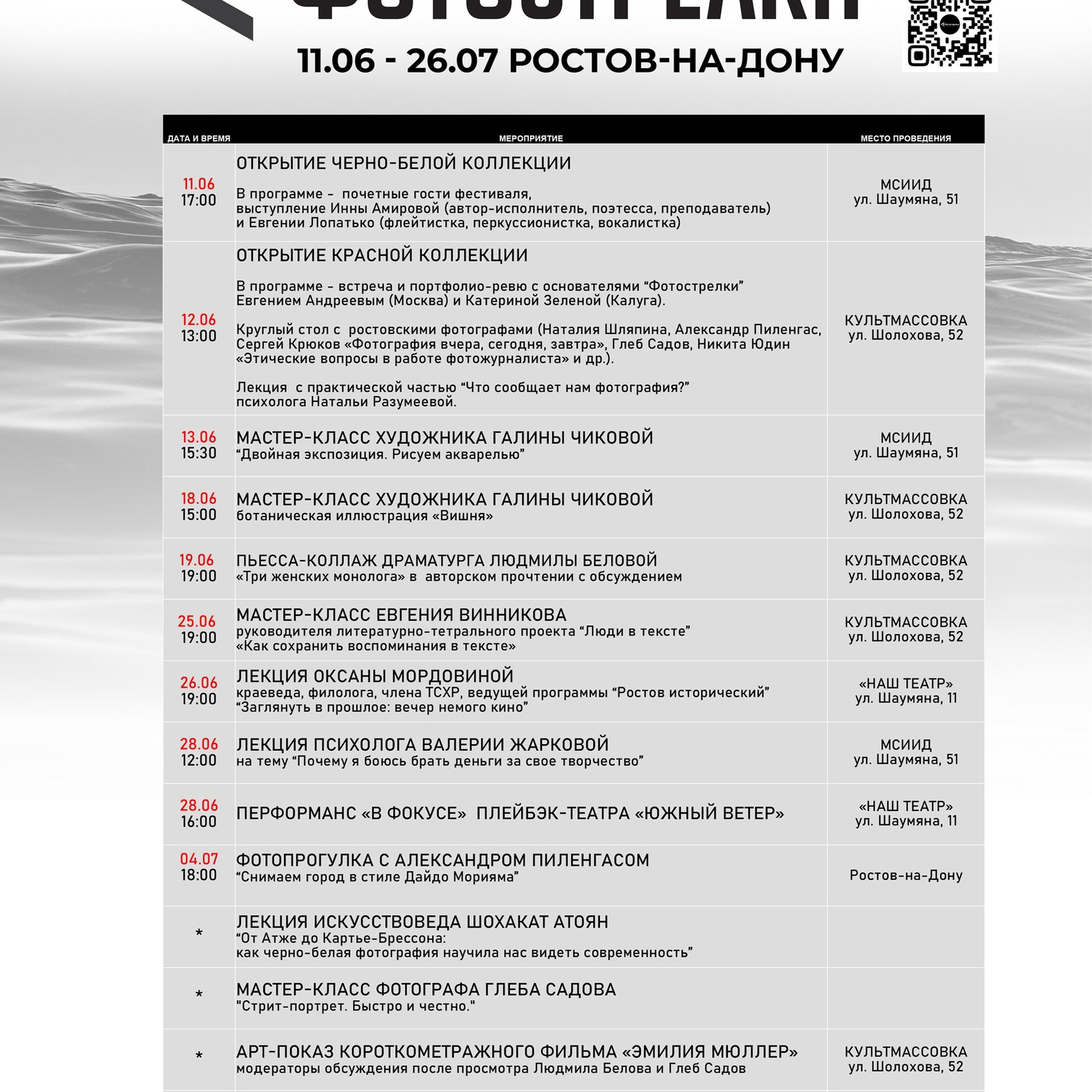 Ростов-на-Дону ч/б выставка, июль 2026. Профессиональный портретный фотограф в Орле Шестопалова Юлия
