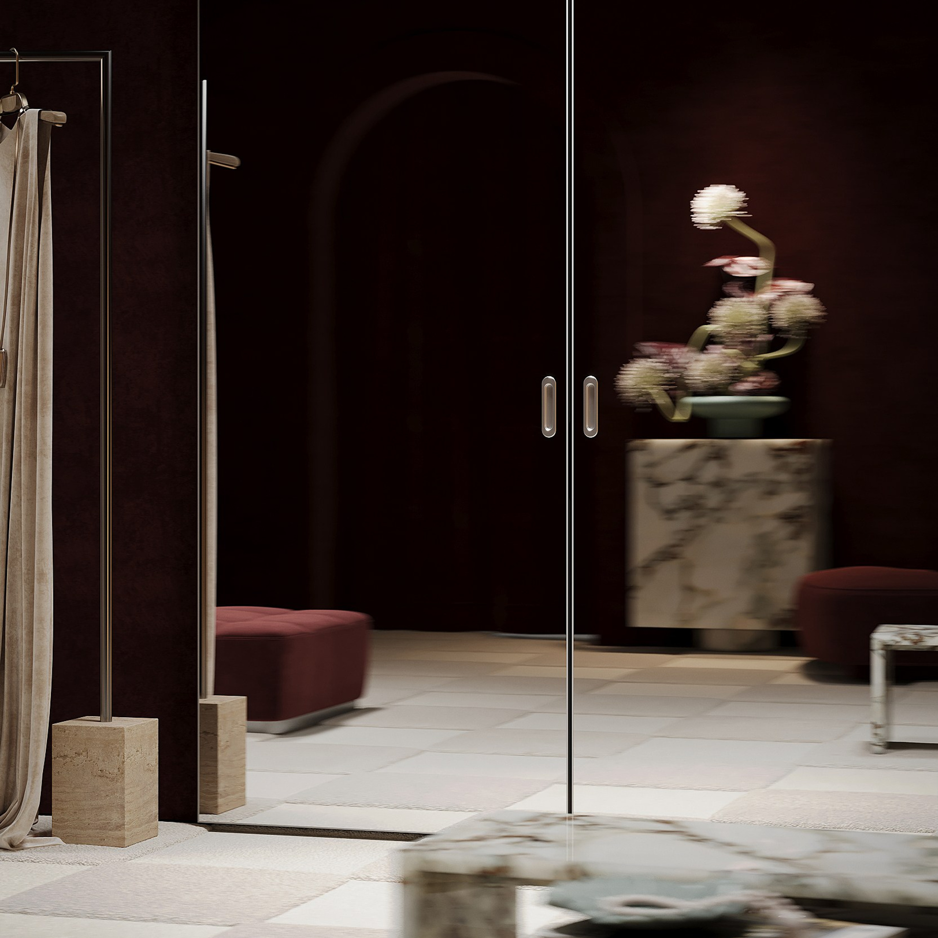 Примерочная в бутике женской одежды. 3D визуализатор интерьера Антонина Ковалёва @kovalevaacg