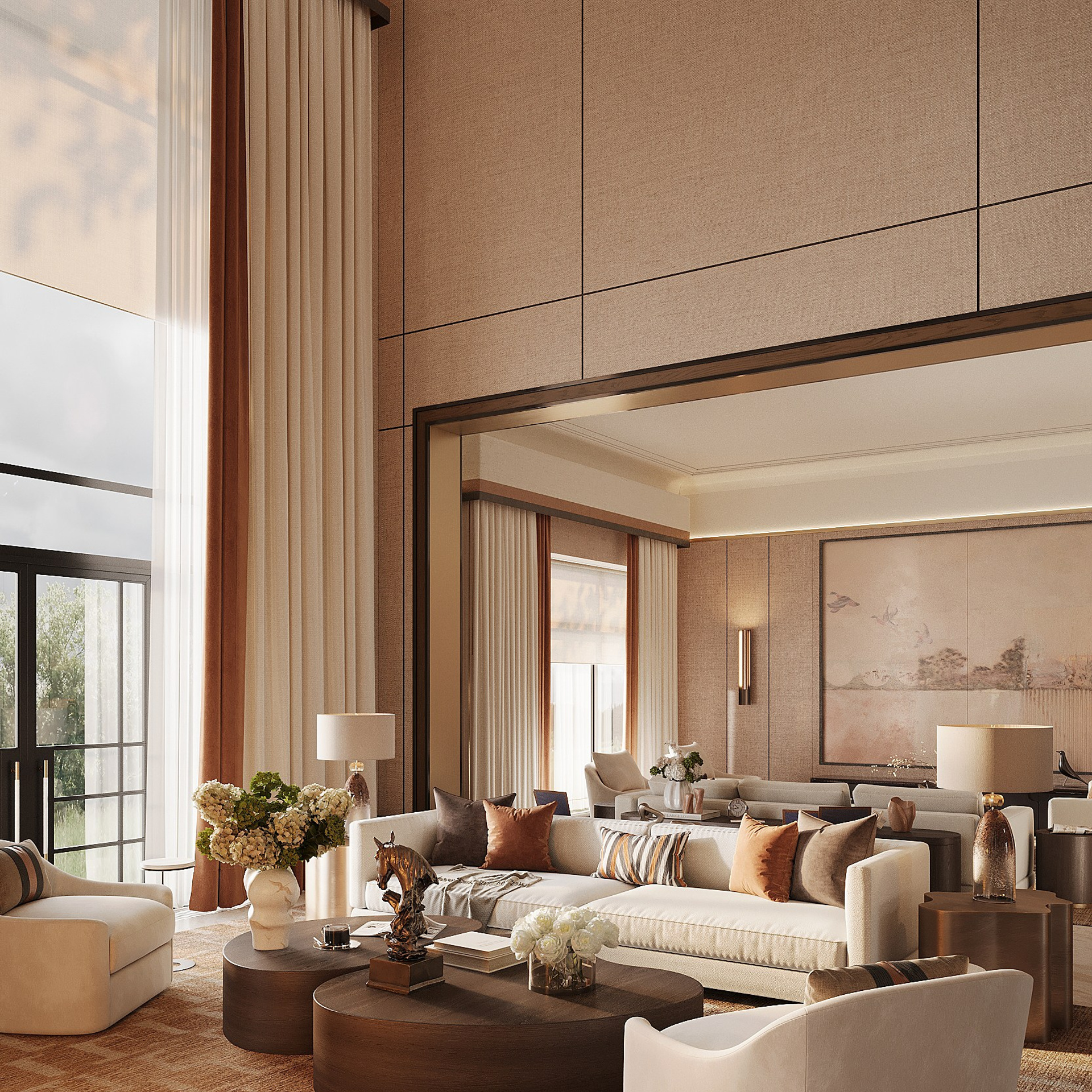 Гостиная-каминная. 3D визуализатор интерьера Антонина Ковалёва @kovalevaacg