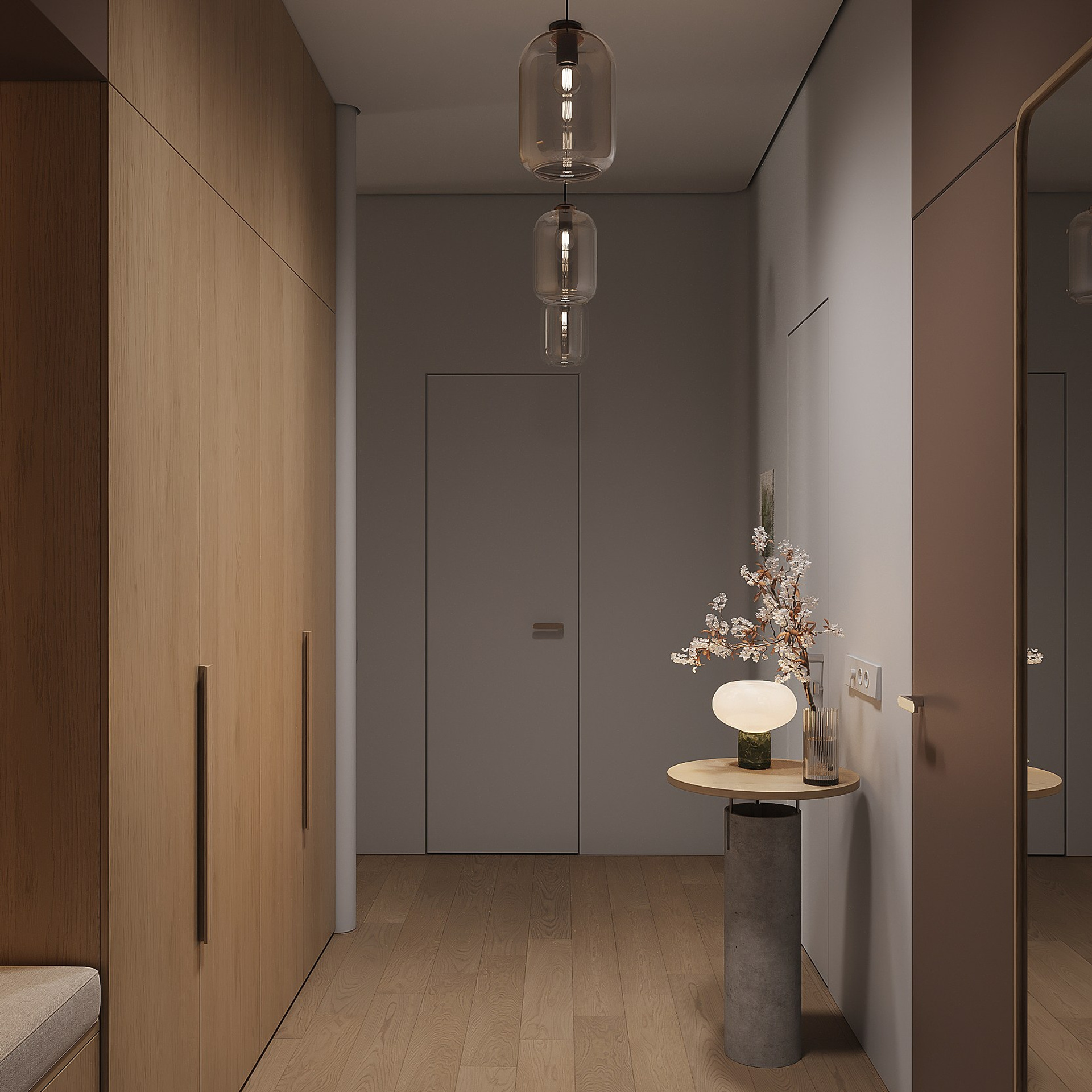 Прихожая, кухня-гостиная. 3D визуализатор интерьера Антонина Ковалёва @kovalevaacg