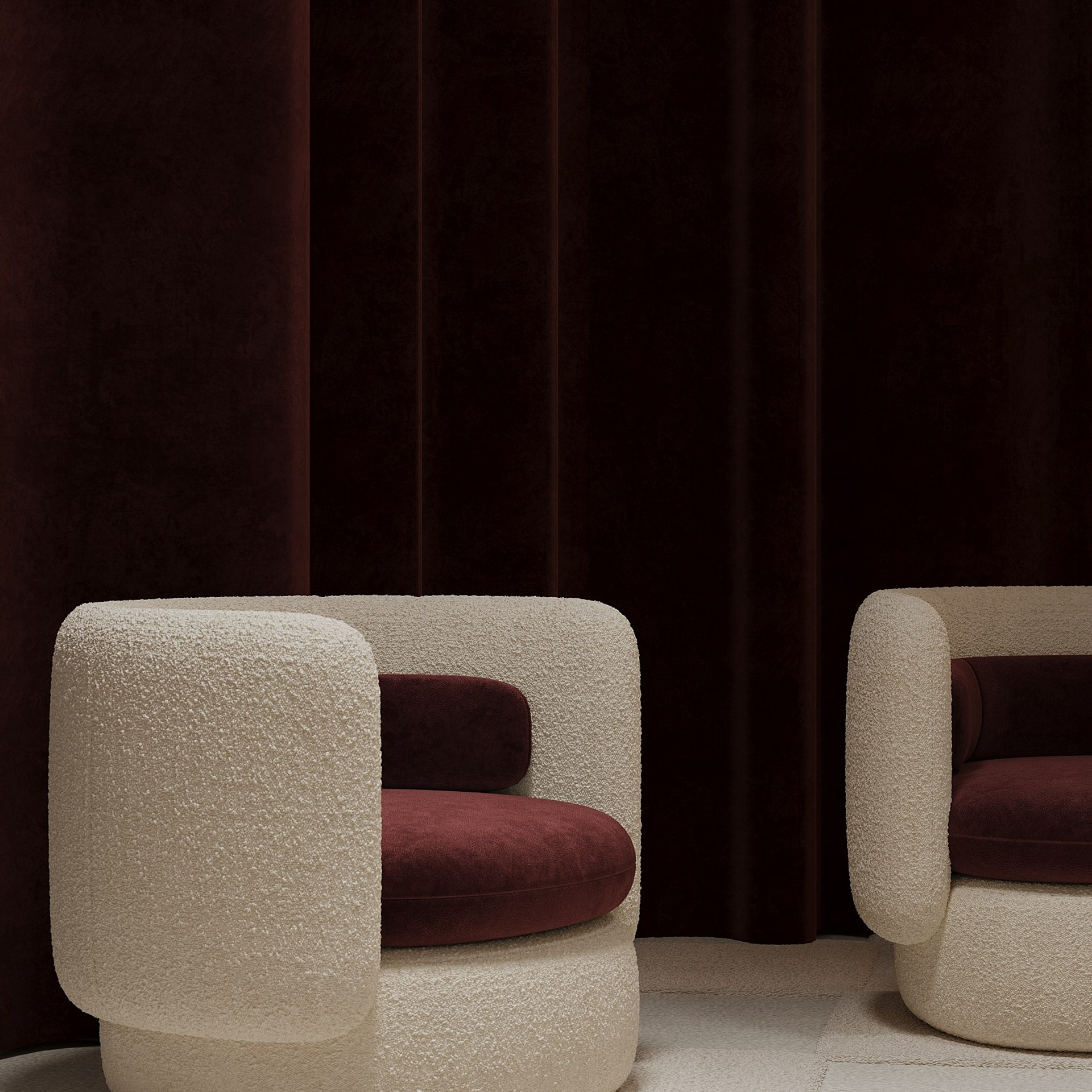 Примерочная в бутике женской одежды. 3D визуализатор интерьера Антонина Ковалёва @kovalevaacg