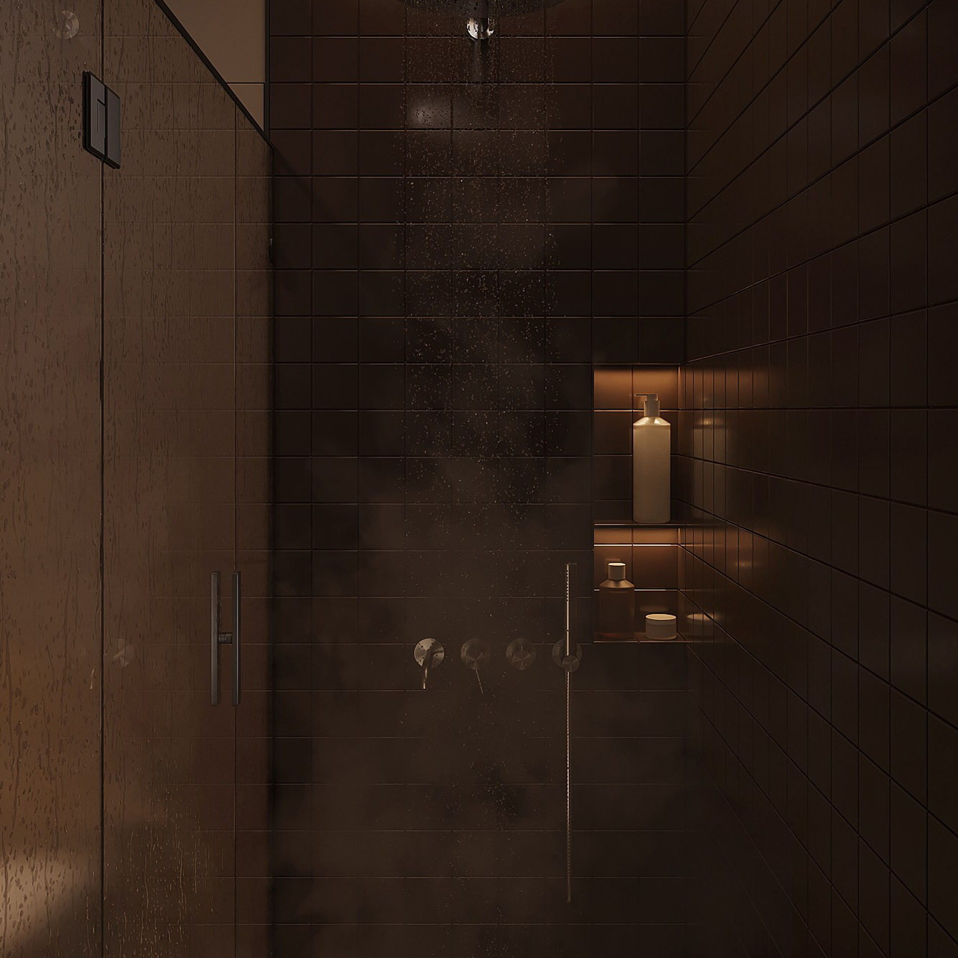 Душевая при мастер-спальне. 3D визуализатор интерьера Антонина Ковалёва @kovalevaacg