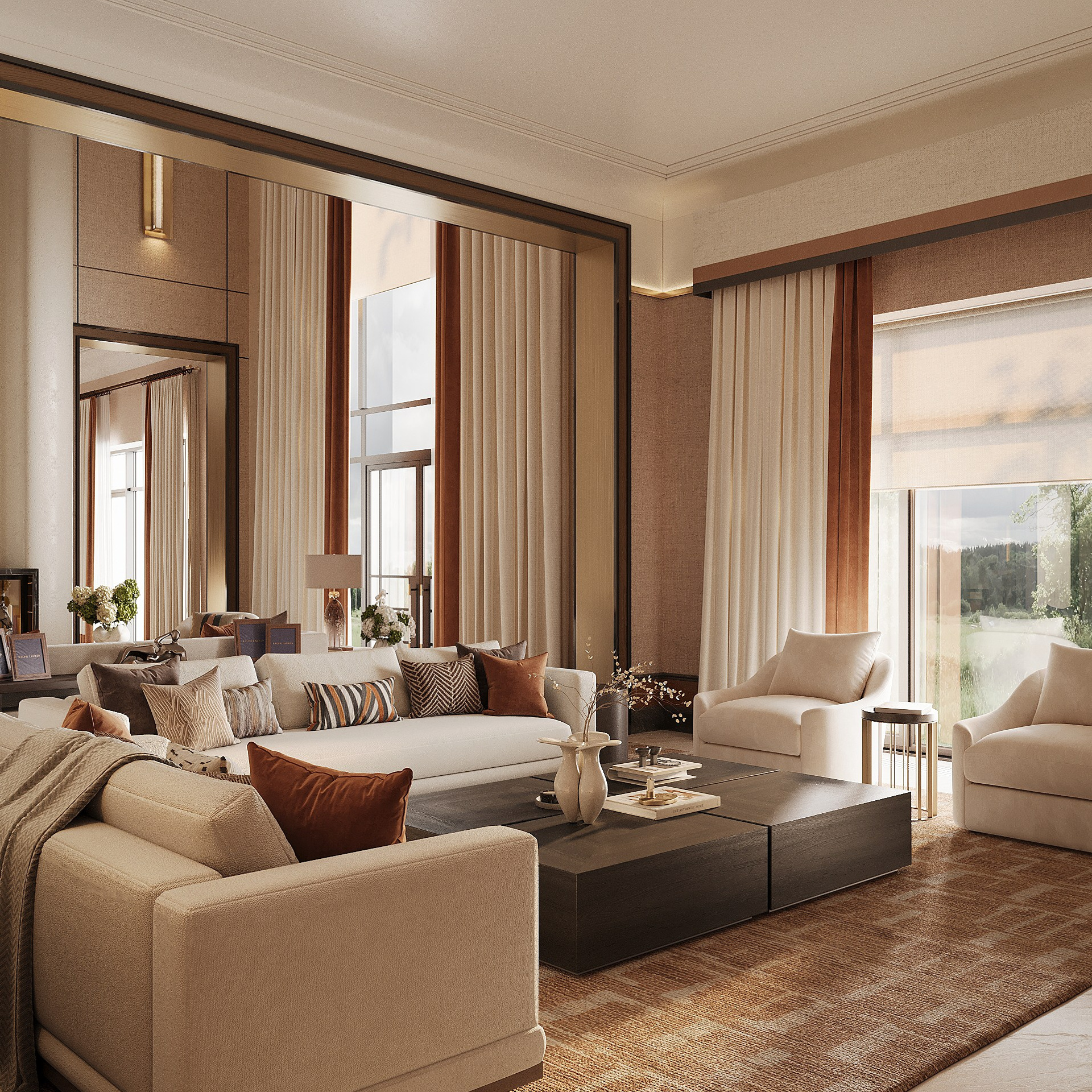 Гостиная-каминная. 3D визуализатор интерьера Антонина Ковалёва @kovalevaacg