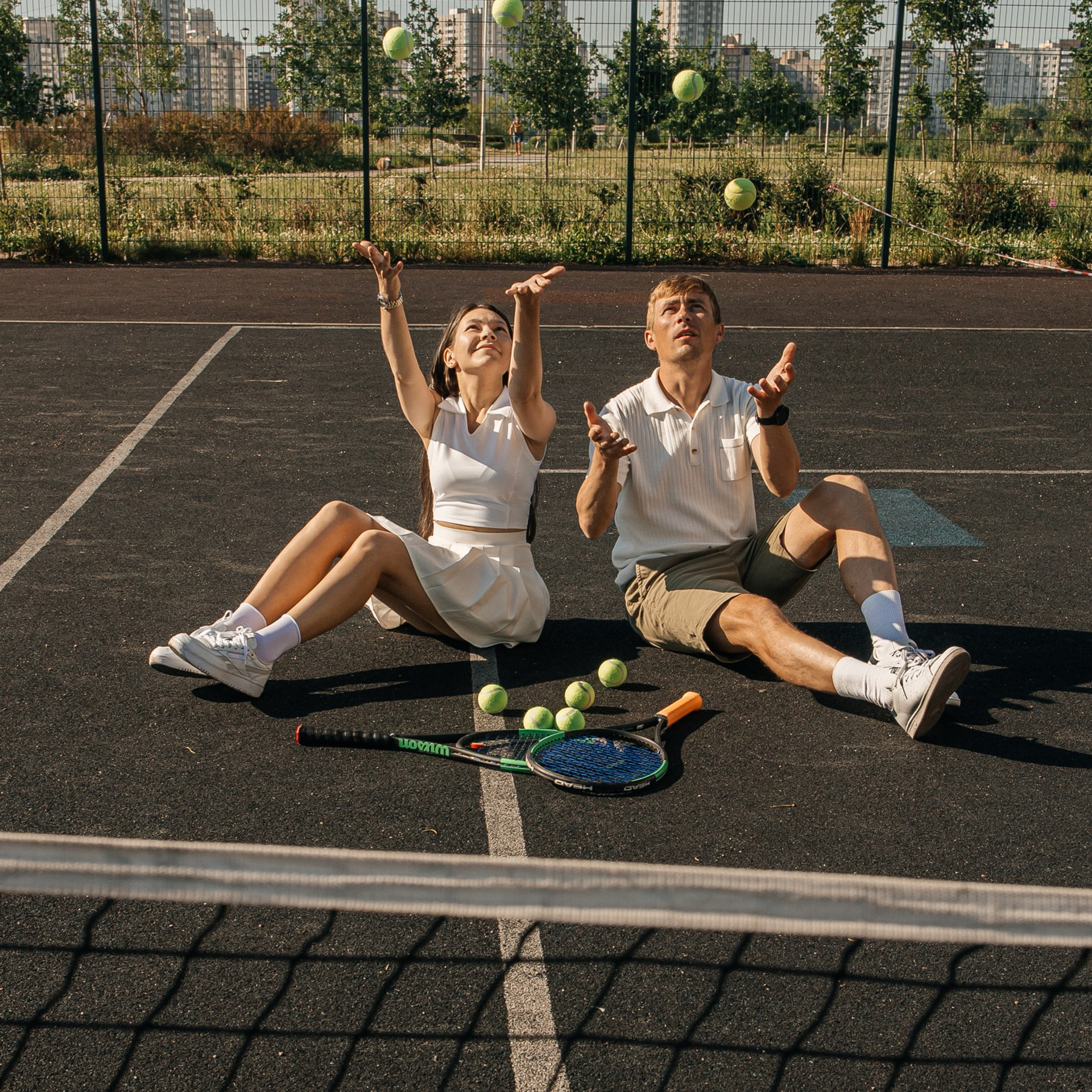 Свидание на теннисном корте