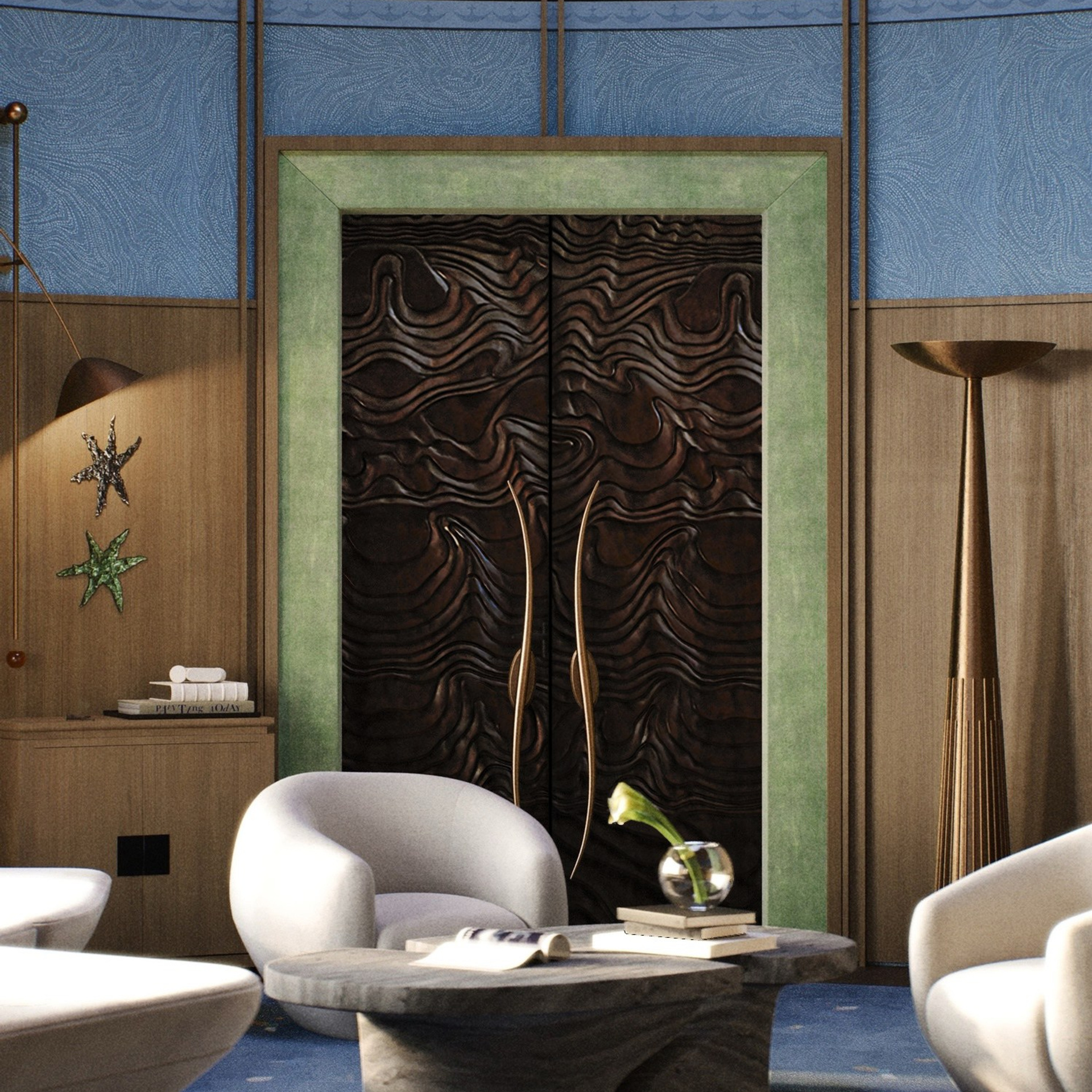 Частная резиденция с круглой гостиной 1400 m²