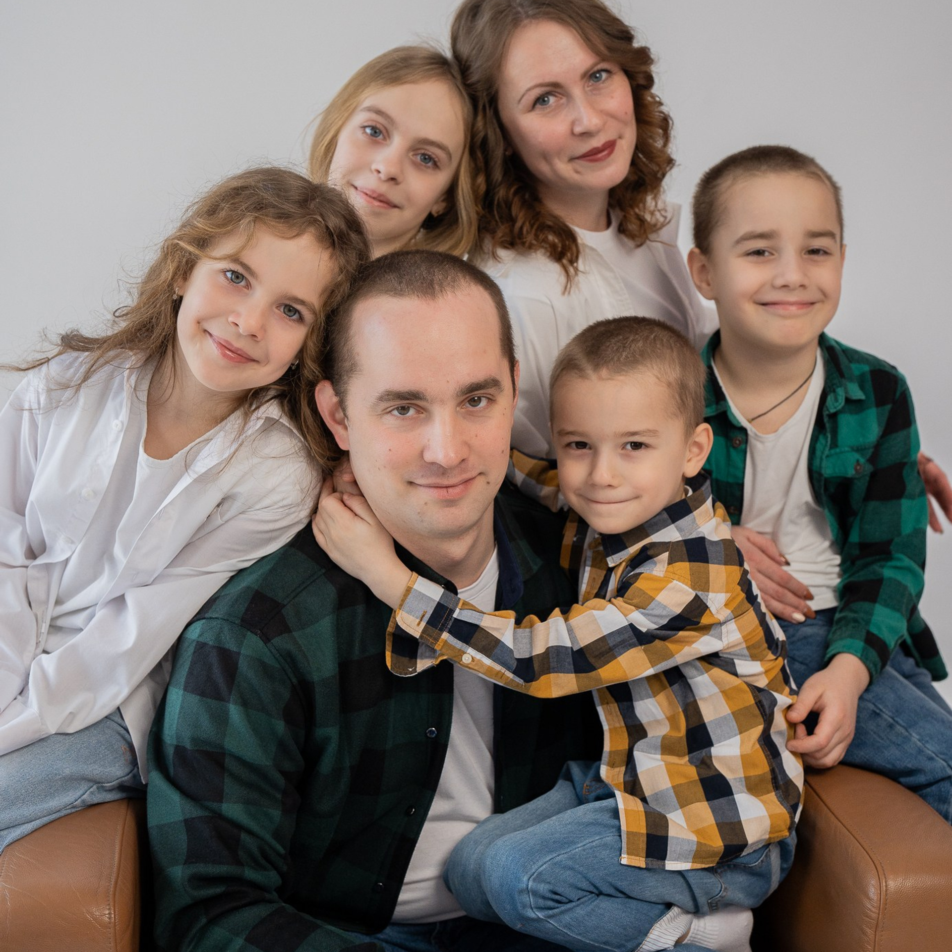 Съемка многодетной семьи