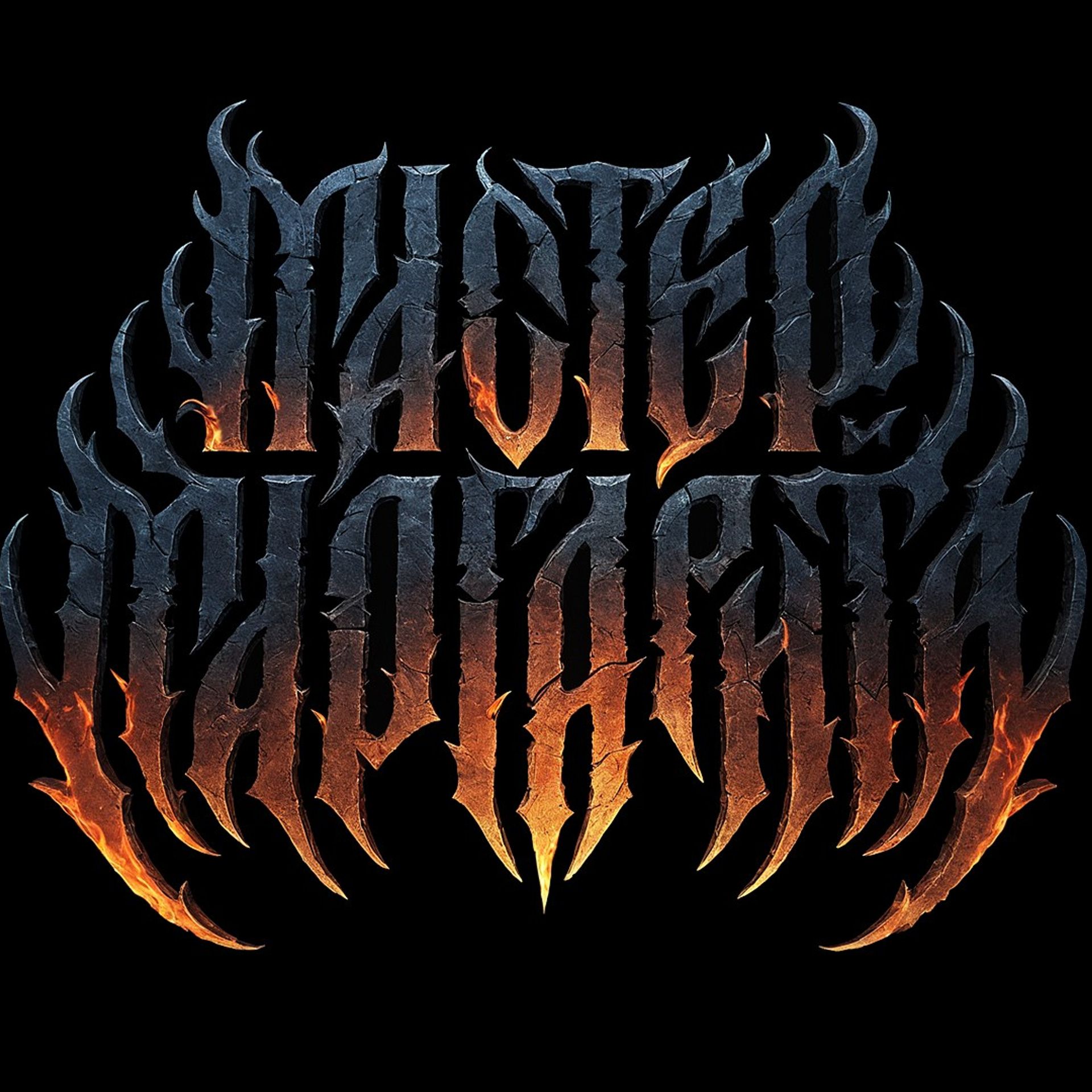 Dark script. Lettering collection