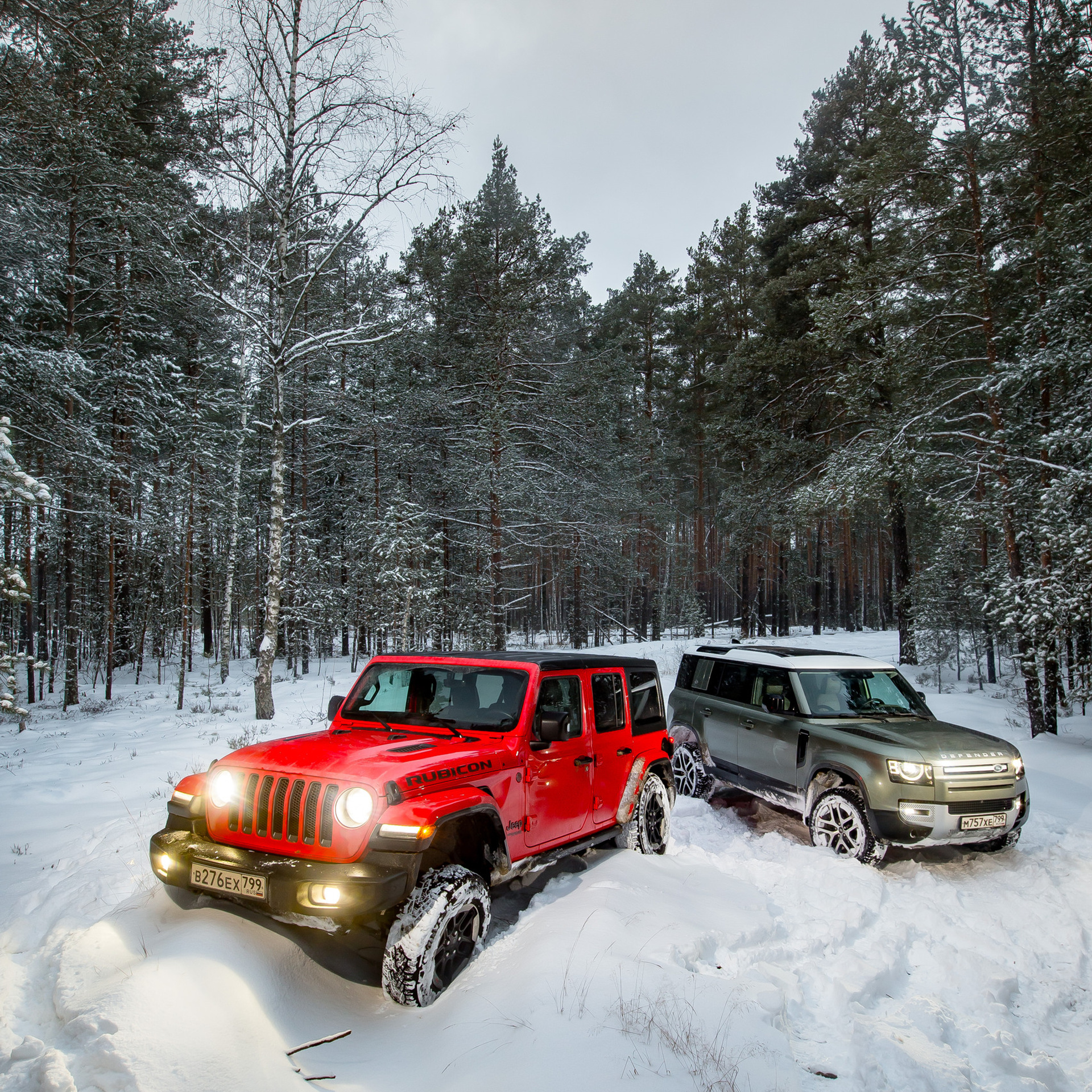 Land Rover Defender & Jeep Wrangler. Фотограф Дмитрий Питерский