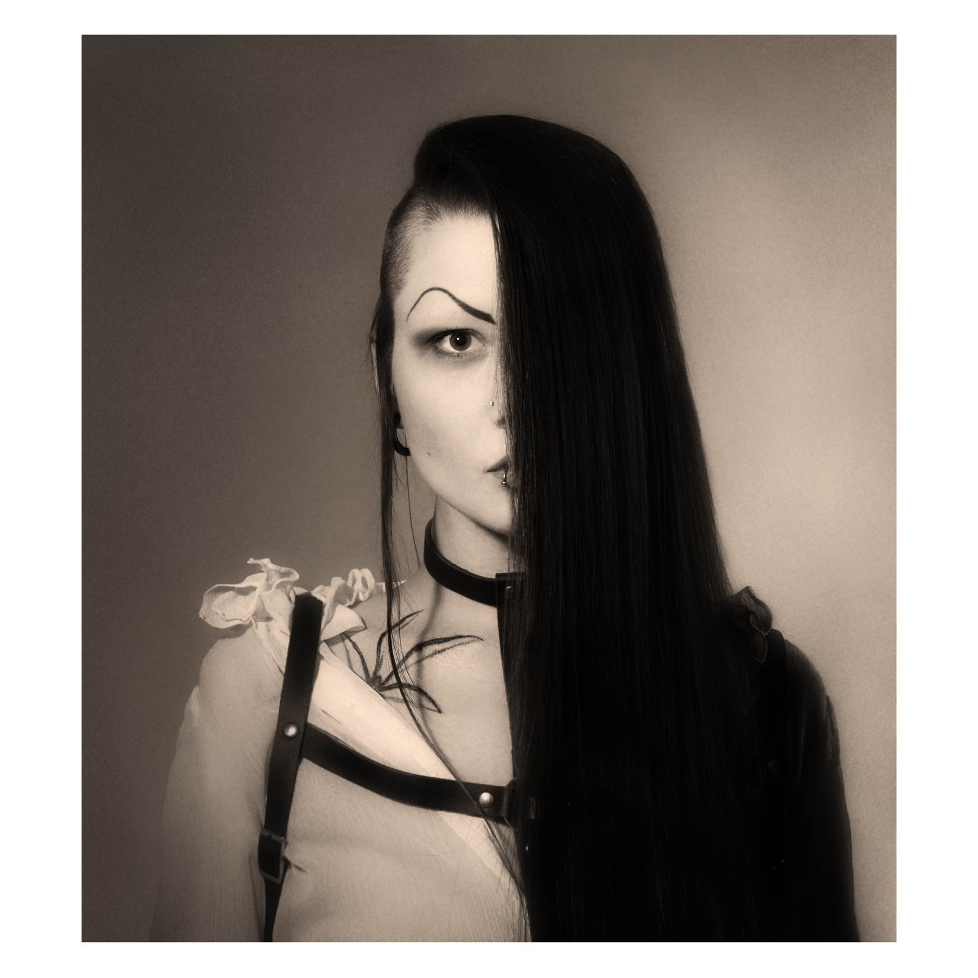 Black and white photo of a beautiful girl by Anna Laza