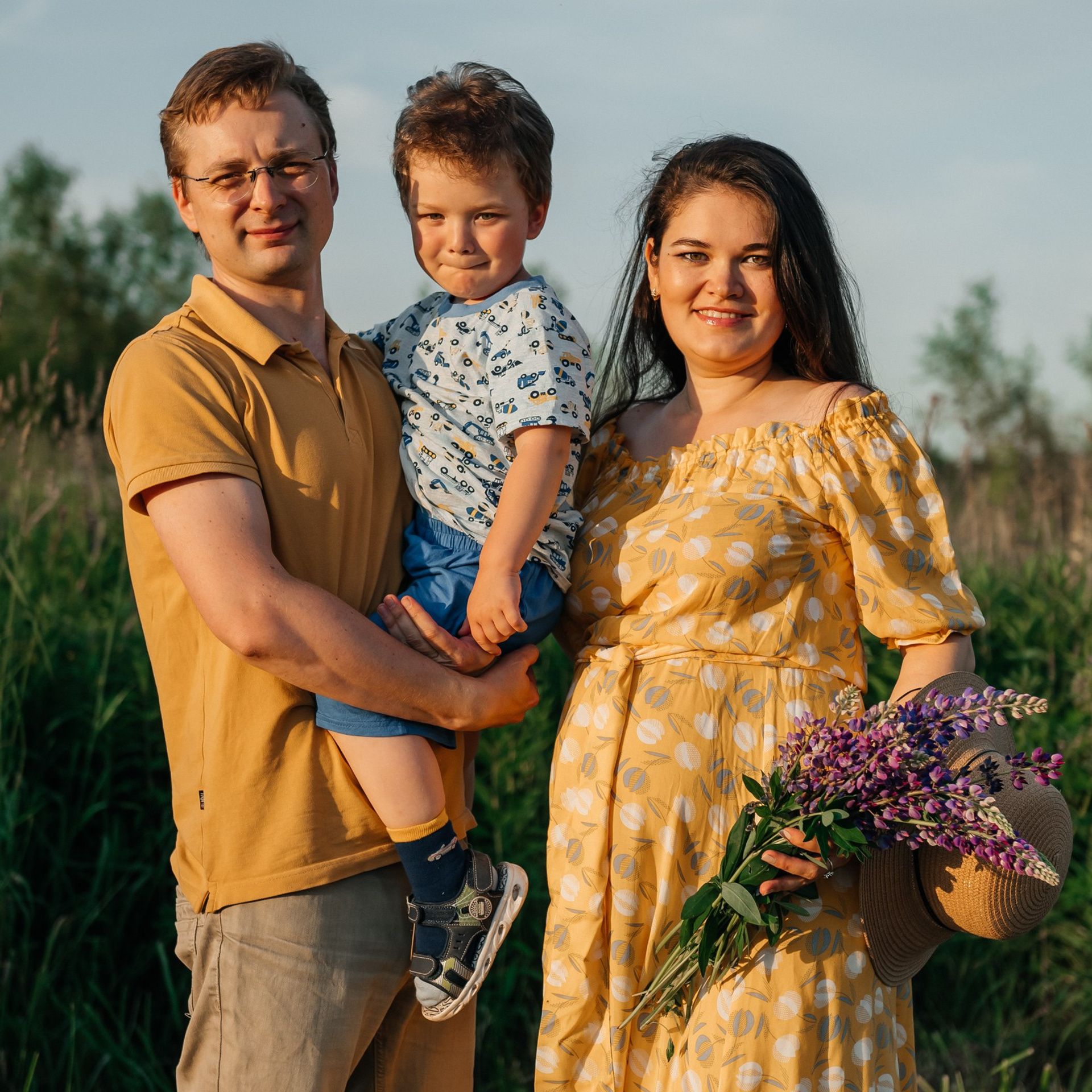 Диана с семьей