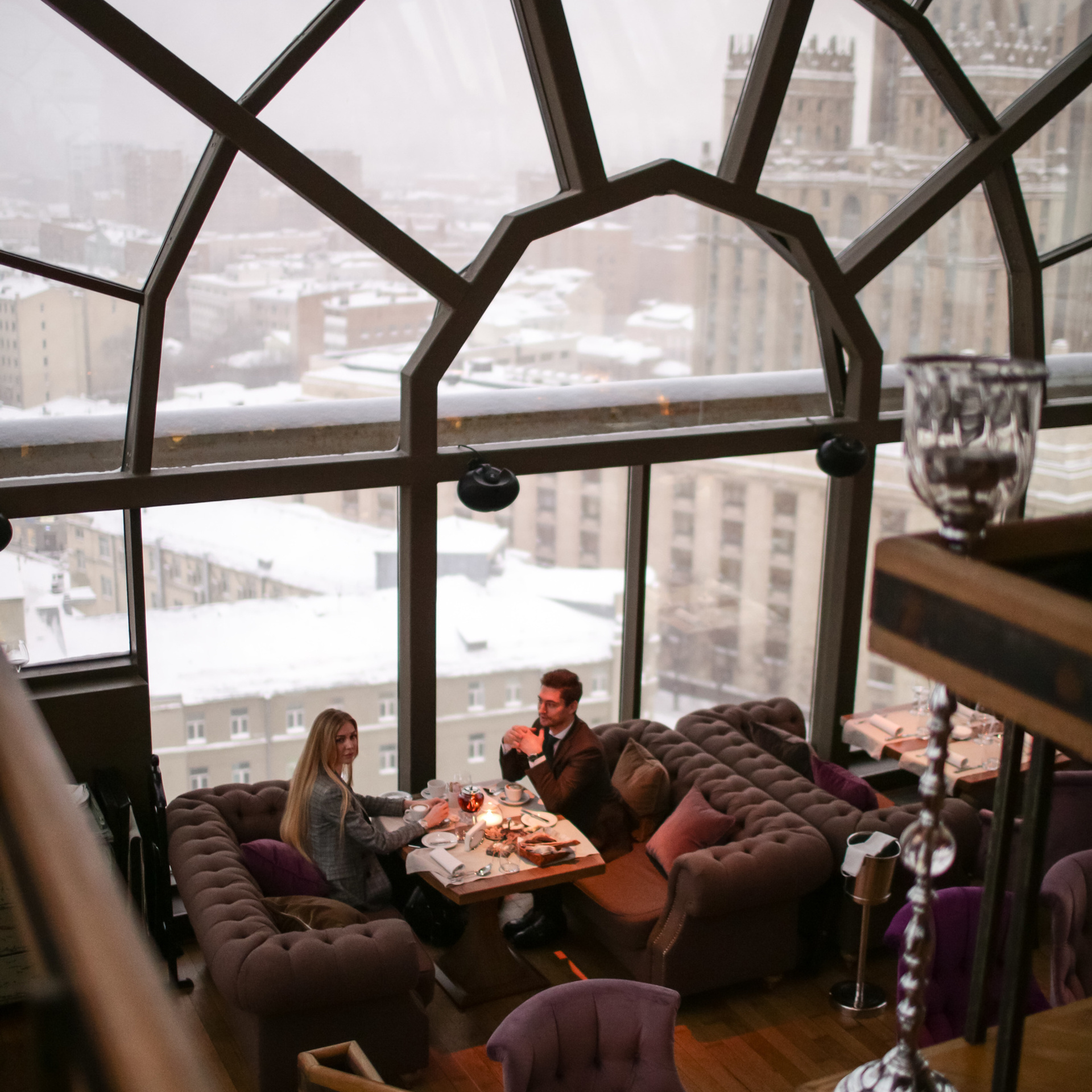 Анна и Вячеслав, ресторан White rabbit