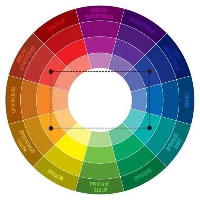 Один из вариантов использования цветового круга в одежде