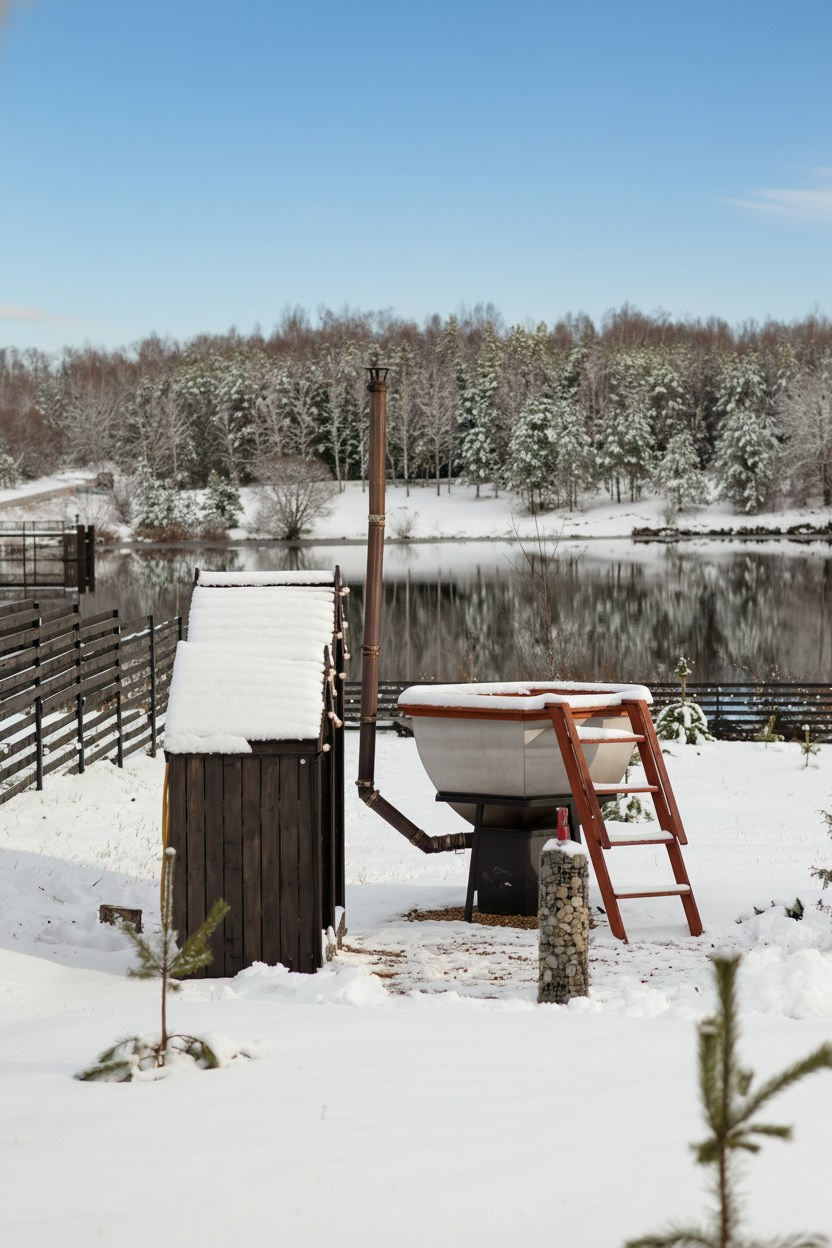 Глэмпинг. Аренда дома для отдыха в Брянске. Банный чан, зона BBQ. Дом на озере в Брянске. Отдых Брянск