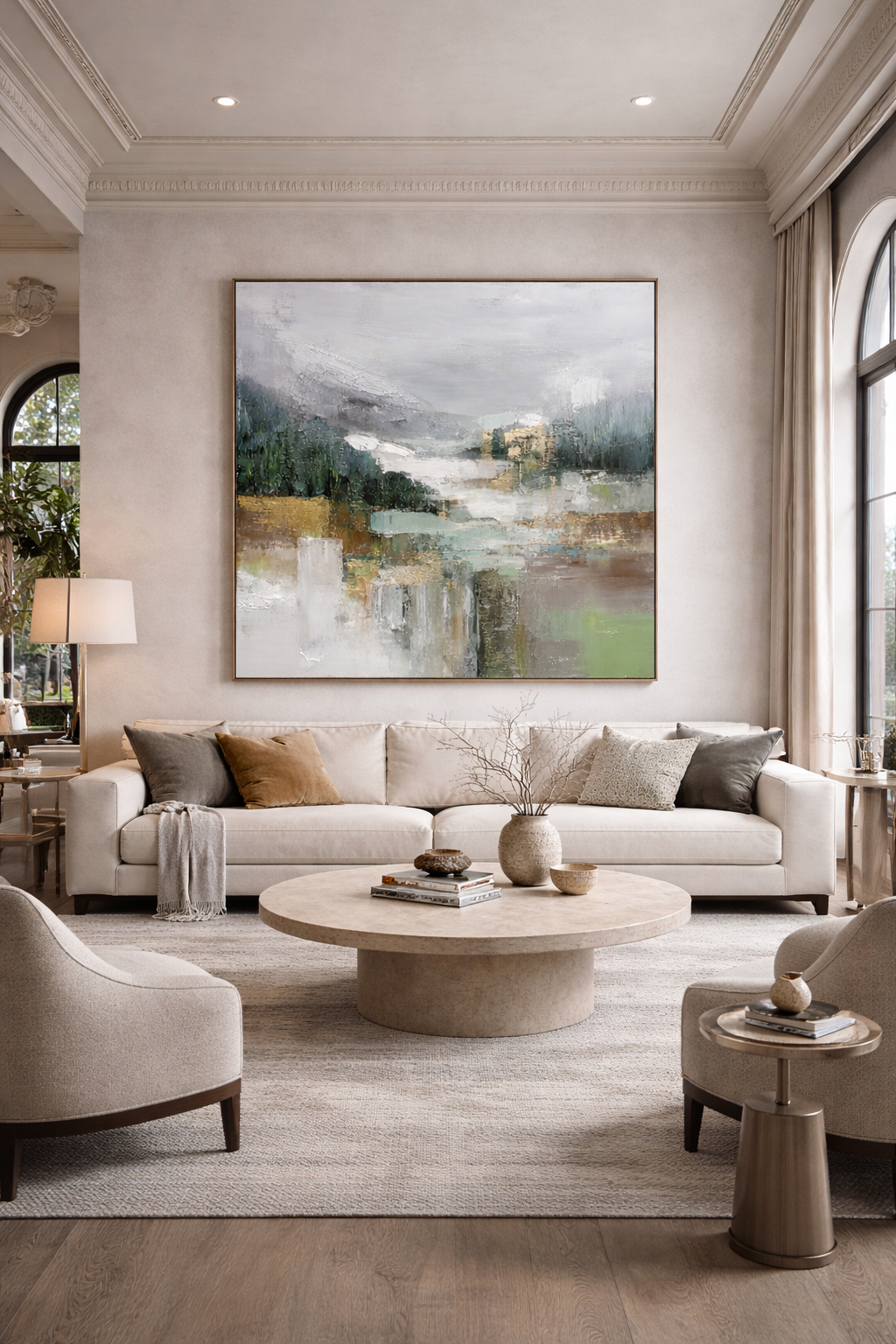 Авторская абстрактная картина в интерьере, современное искусство, дизайнерский декор, уникальная художественная работа. Авторская абстрактная картина «Чувственность» в интерьере, художественное полотно с мягкими переходами и глубиной оттенков, создающее эмоциональное и интимное настроение.