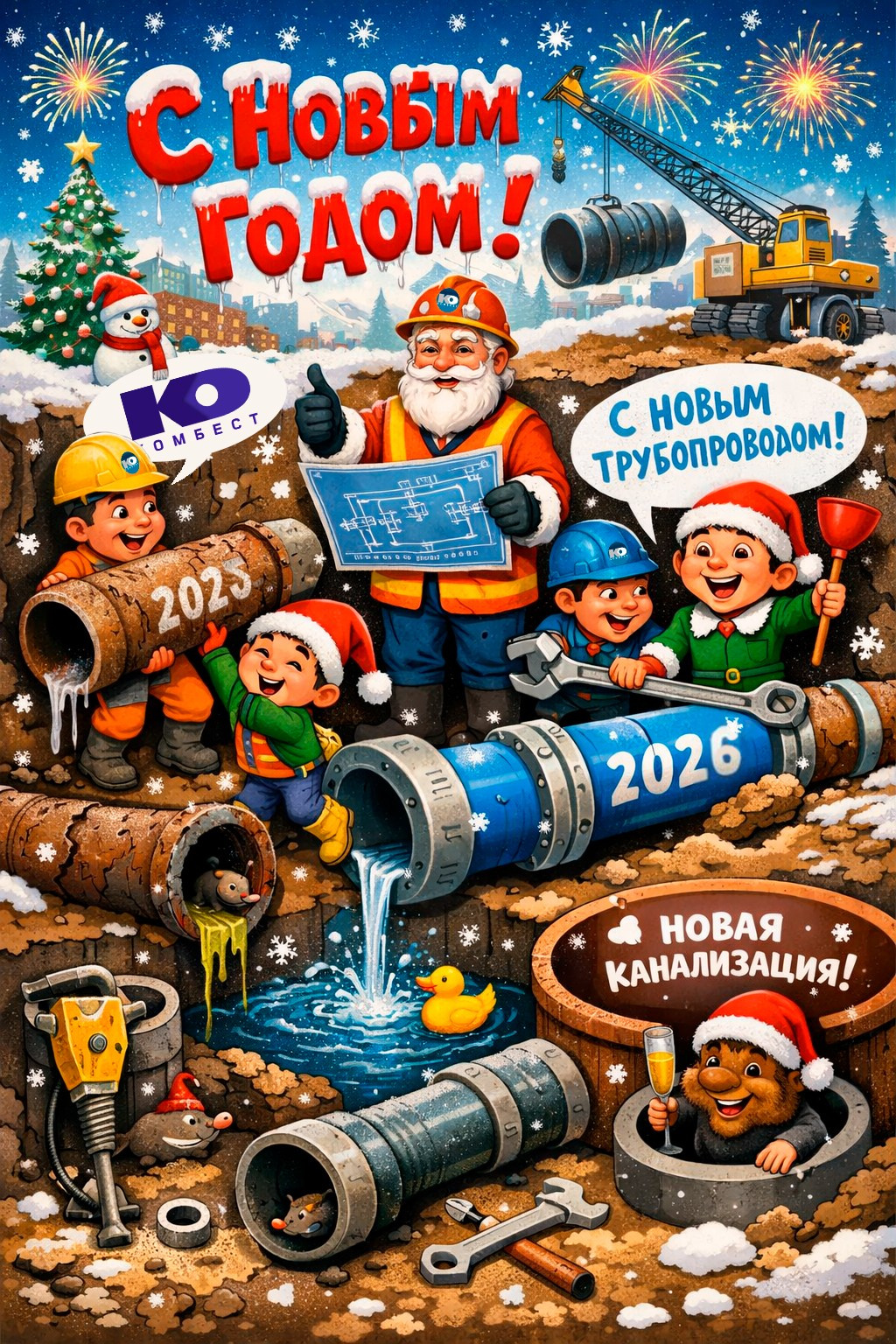 NewYear2026. КОМБЕСТ — бестраншейные технологии