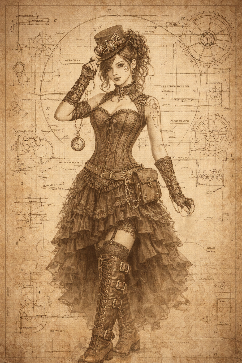 Девушка эпохи стимпанк. Мир глазами Саши Д