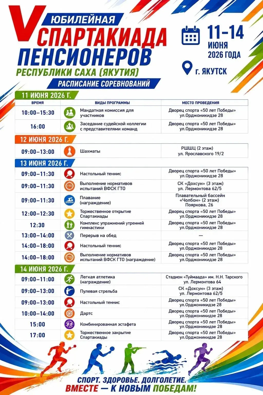 V Юбилейная спартакиада пенсионеров РС (Я). Студия «Мой Спорт!» — все о спорте в Якутии