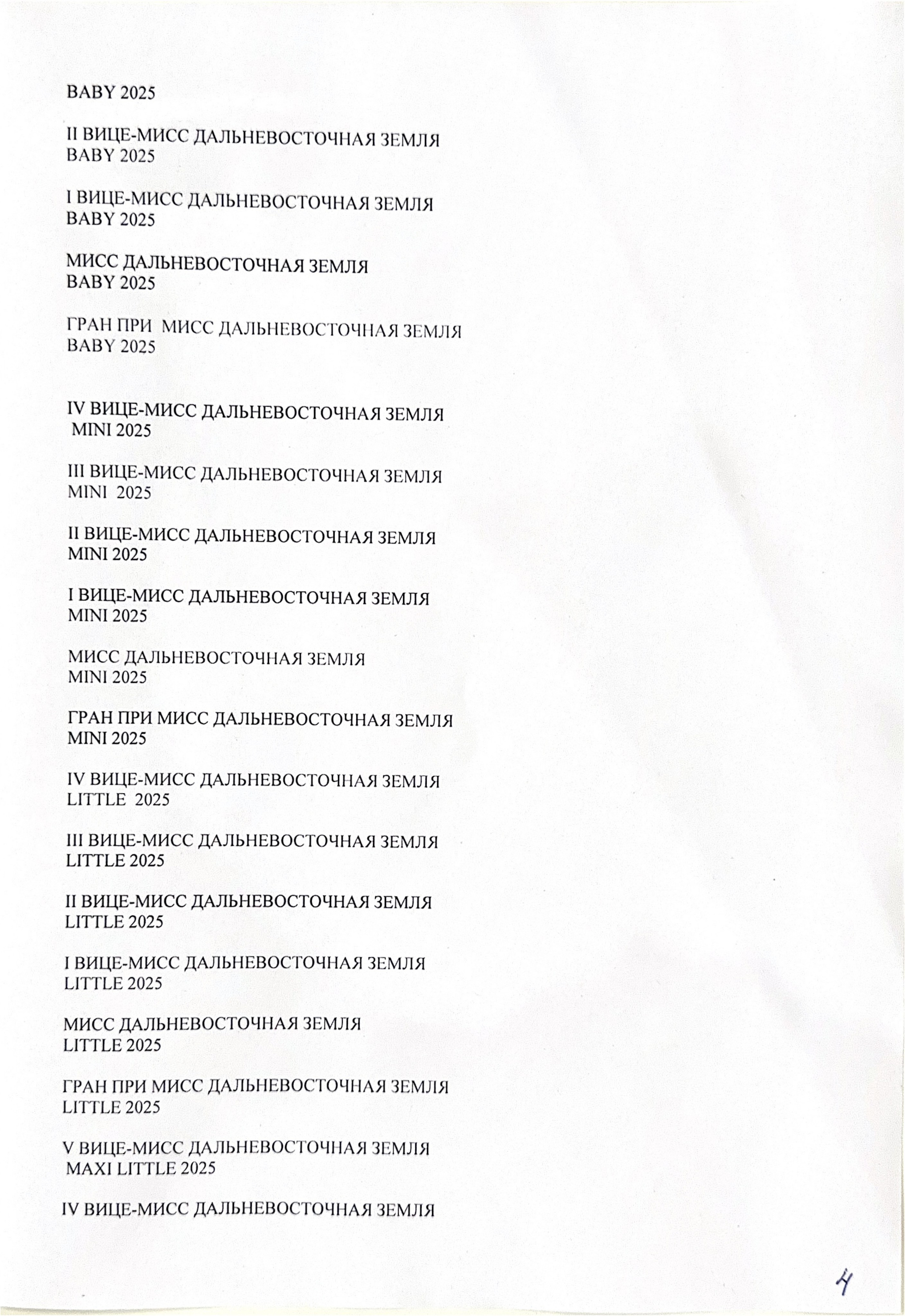 Мини Мисс и Мистер Дальневосточная Земля. Модельное Агентство