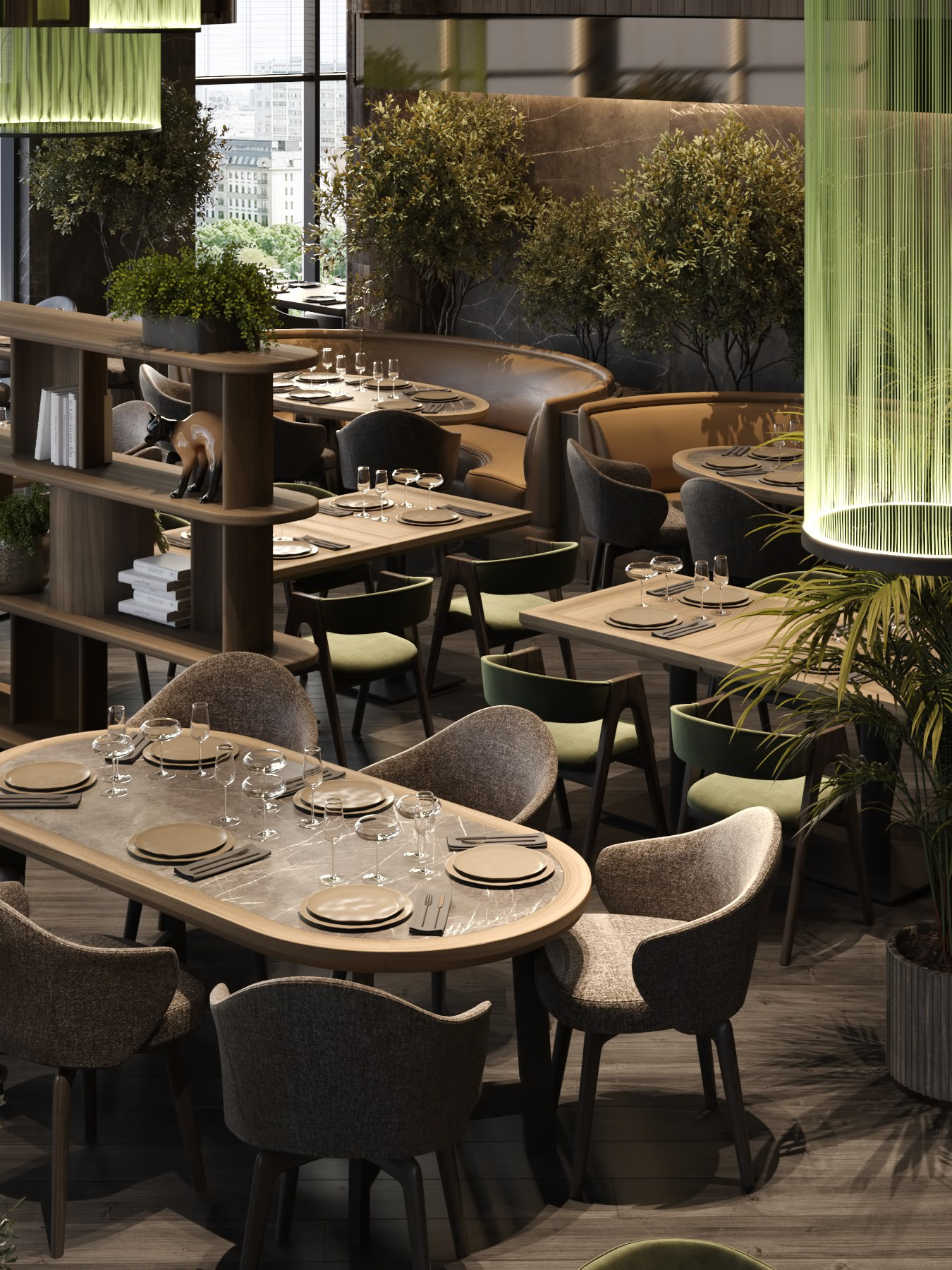 LOOM / ресторан, 380 м². Rezells Architects — студия дизайна жилых и коммерческих интерьеров